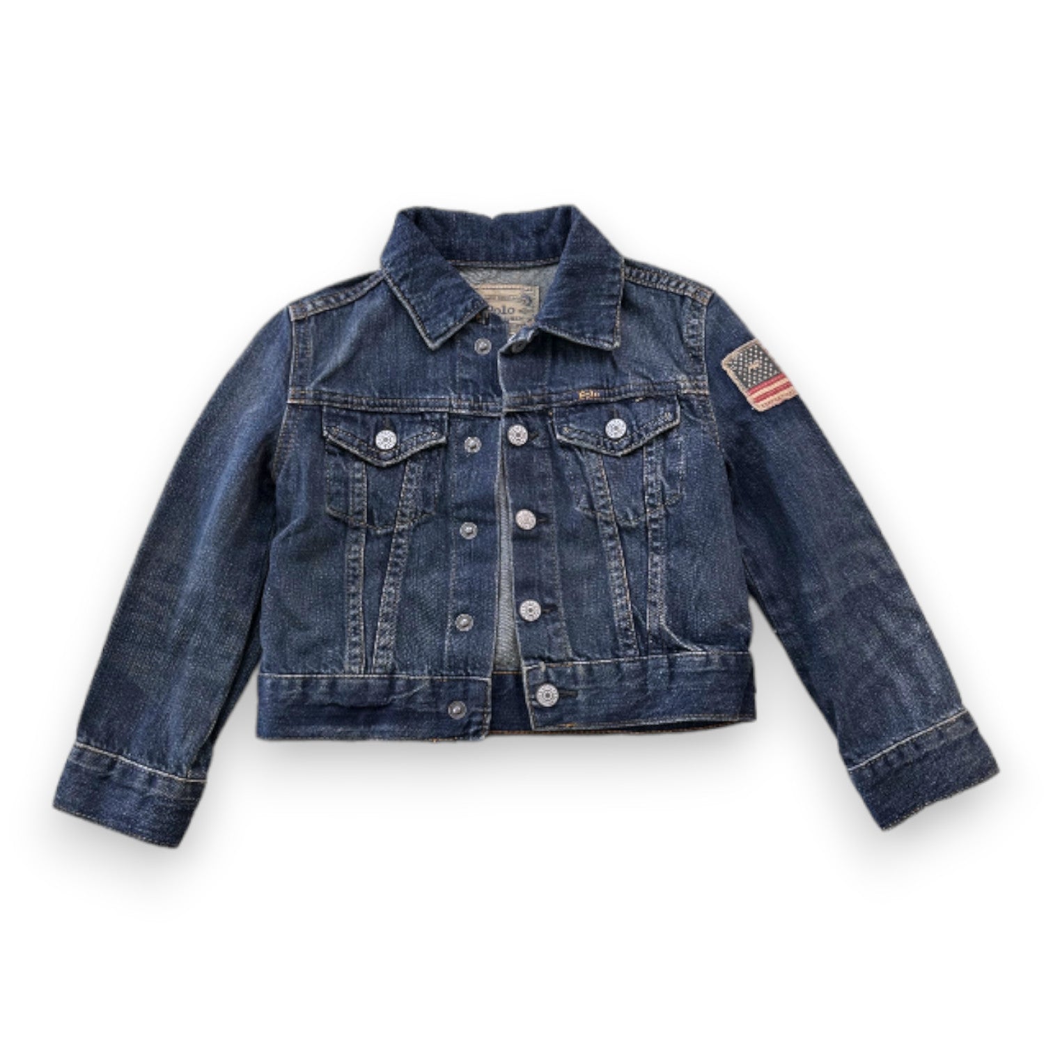 RALPH LAUREN - Vest en jean bleue - 3 ans