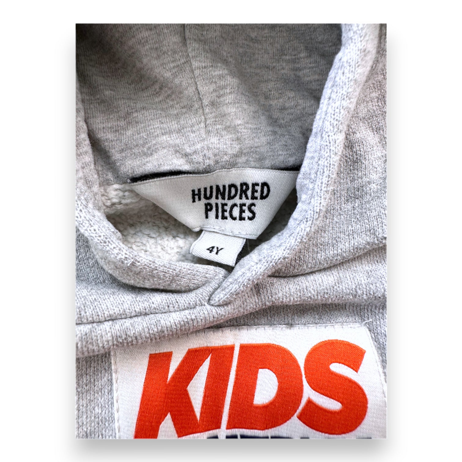 HUNDRED PIECES - Sweat à capuches gris "Kids in America" - 4 ans