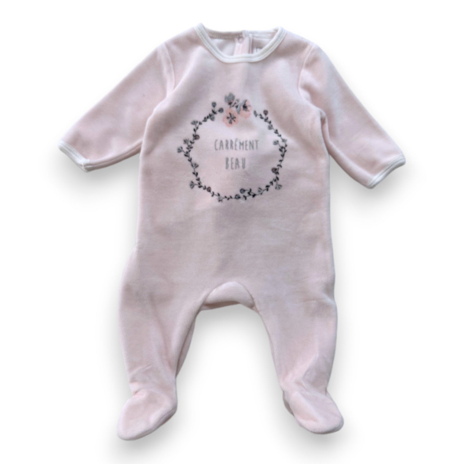 CARREMENT BEAU - Pyjama rose avec imprimé - 1 mois