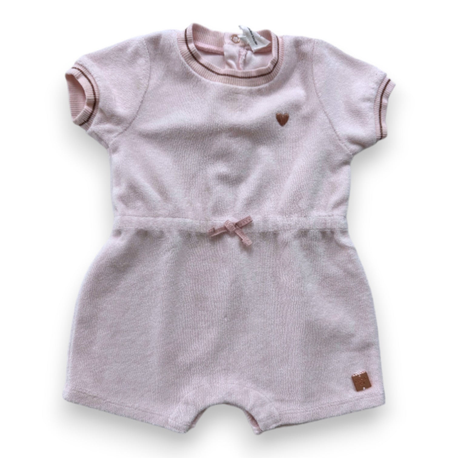 CARREMENT BEAU - Combi-short Rose en éponge - 6 mois