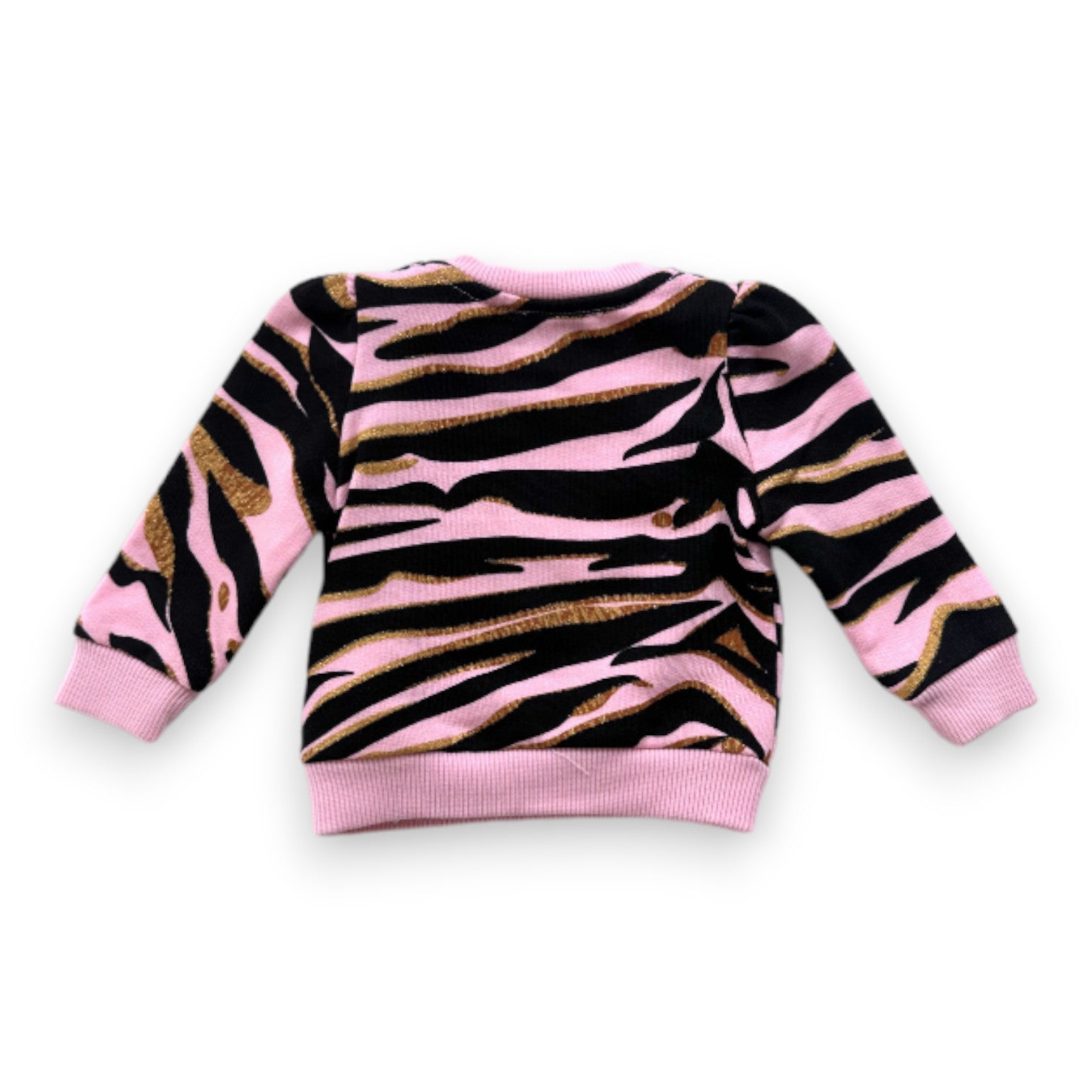 KENZO - Sweat rose noir et doré avec tigre brodé - 3 mois