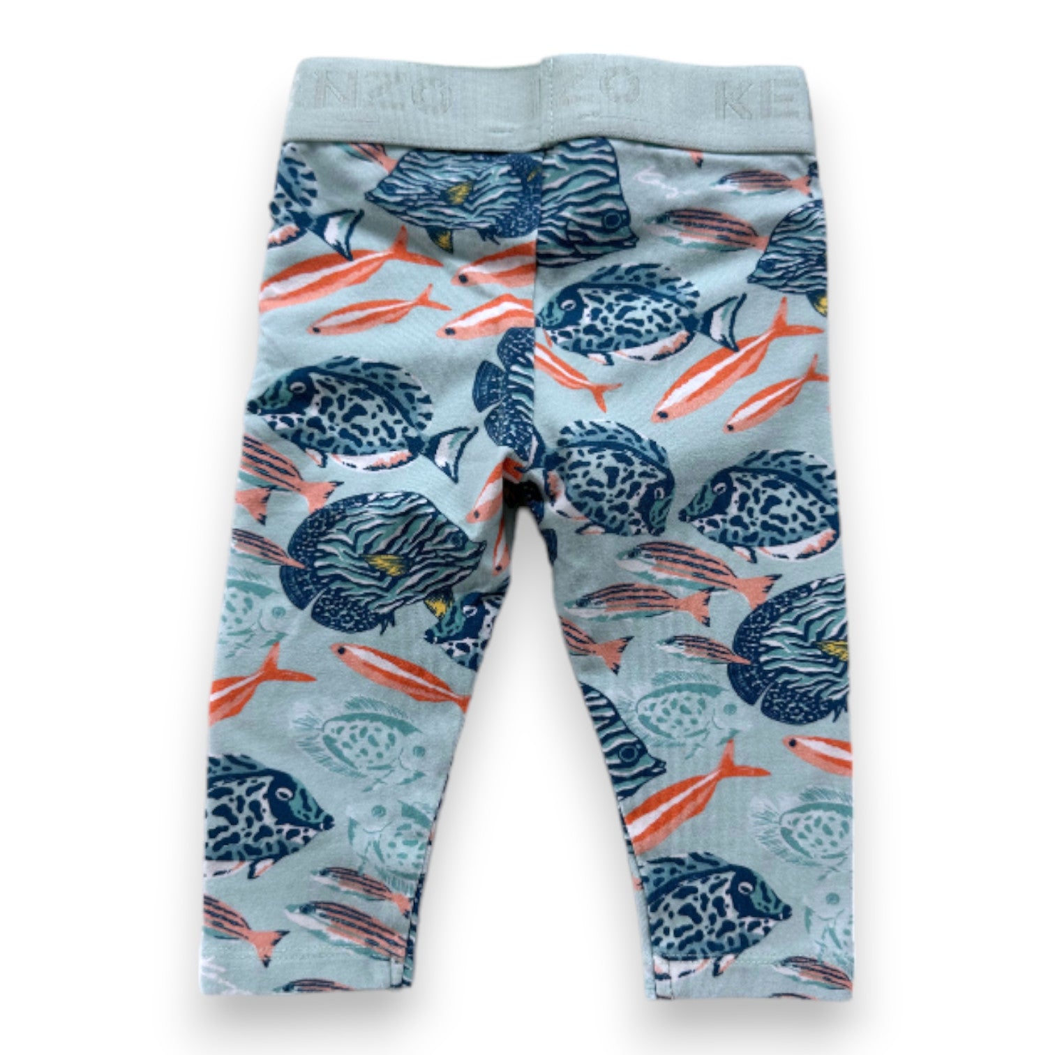 KENZO - Legging bleu avec imprimés poissons - 6 mois