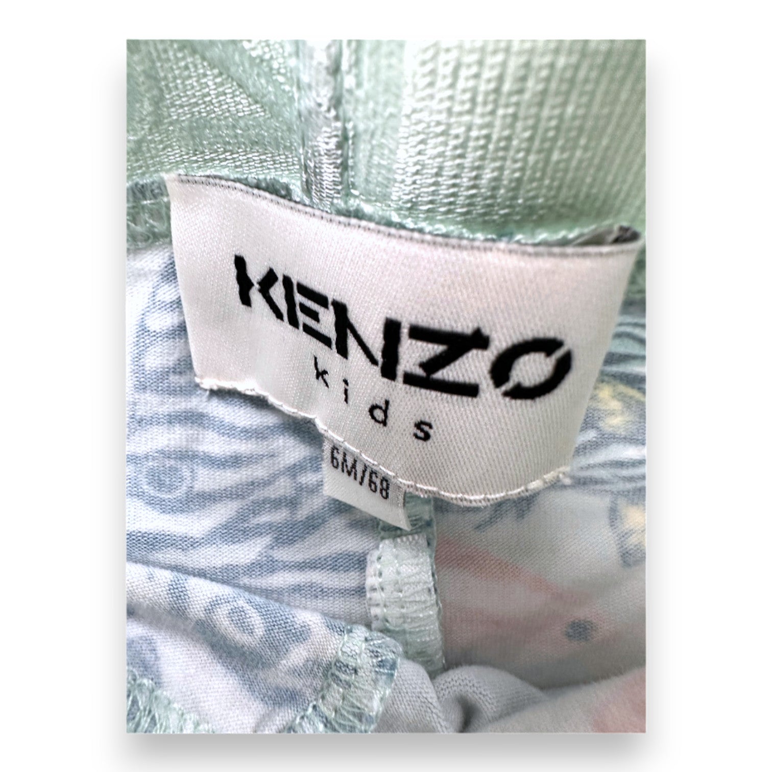 KENZO - Legging bleu avec imprimés poissons - 6 mois