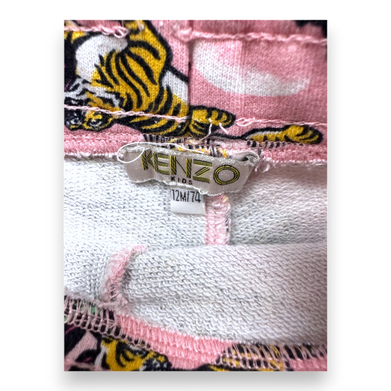 KENZO - Jogging rose avce tigres imprimés - 12 mois