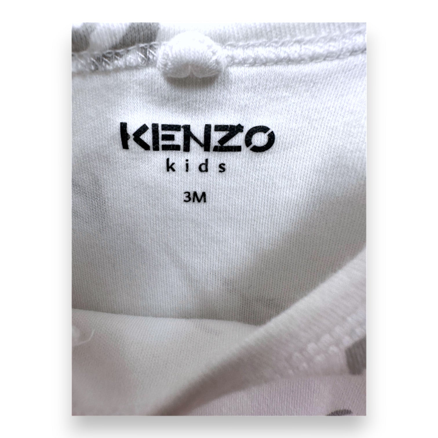 KENZO - Pyjama blanc avec imprimé "Kenzo" - 3 mois