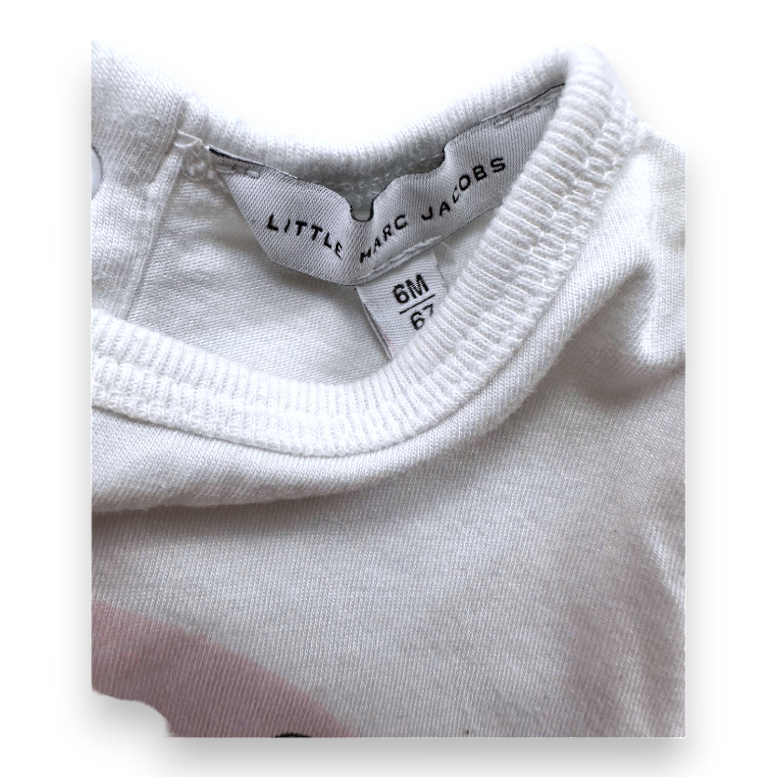 MARC JACOBS - T-shirt blanc avec imprimé - 6 mois