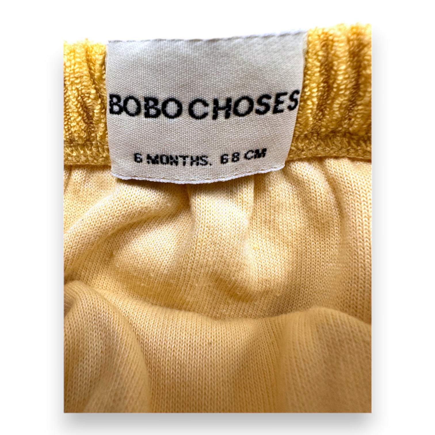 BOBO CHOSES - Bloomer jaune  effet éponge - 6 mois