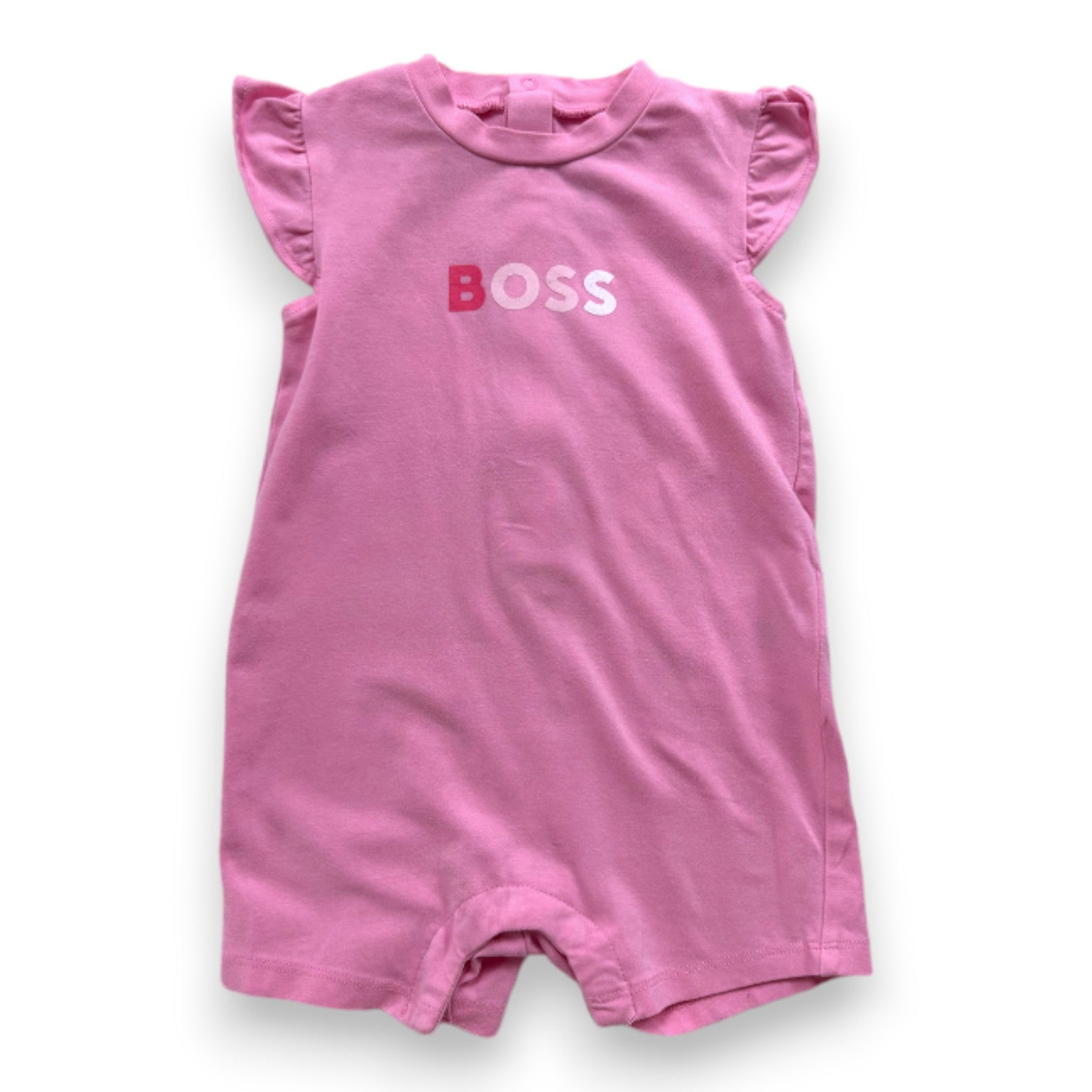 HUGO BOSS - Combinaison rose à manches courtes - 9 mois