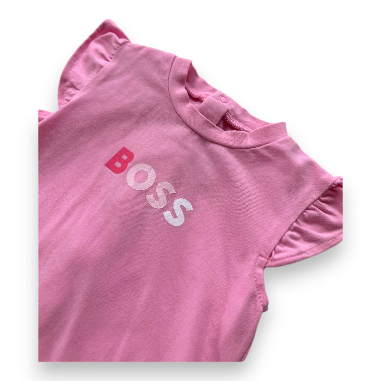 HUGO BOSS - Combinaison rose à manches courtes - 9 mois