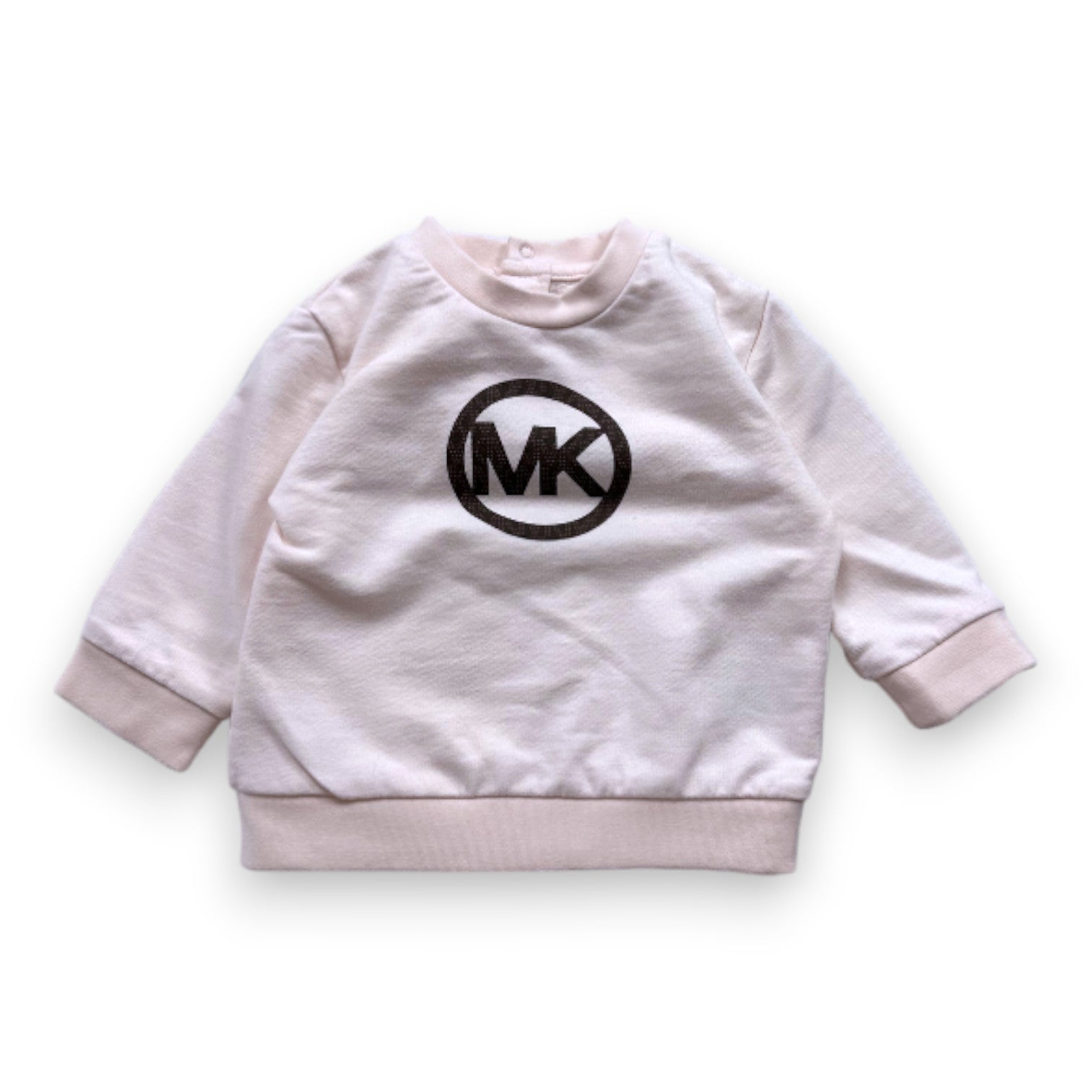 MICHAEL KORS - Sweat rose avec imprimé "MK" - 3 mois