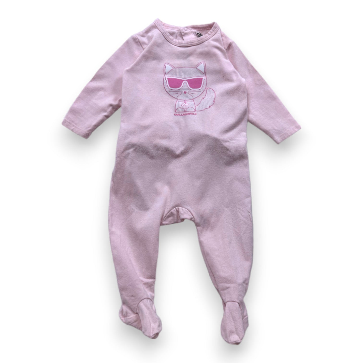 KARL LAGERFELD - Pyjama rose avec imprimé - 6 mois