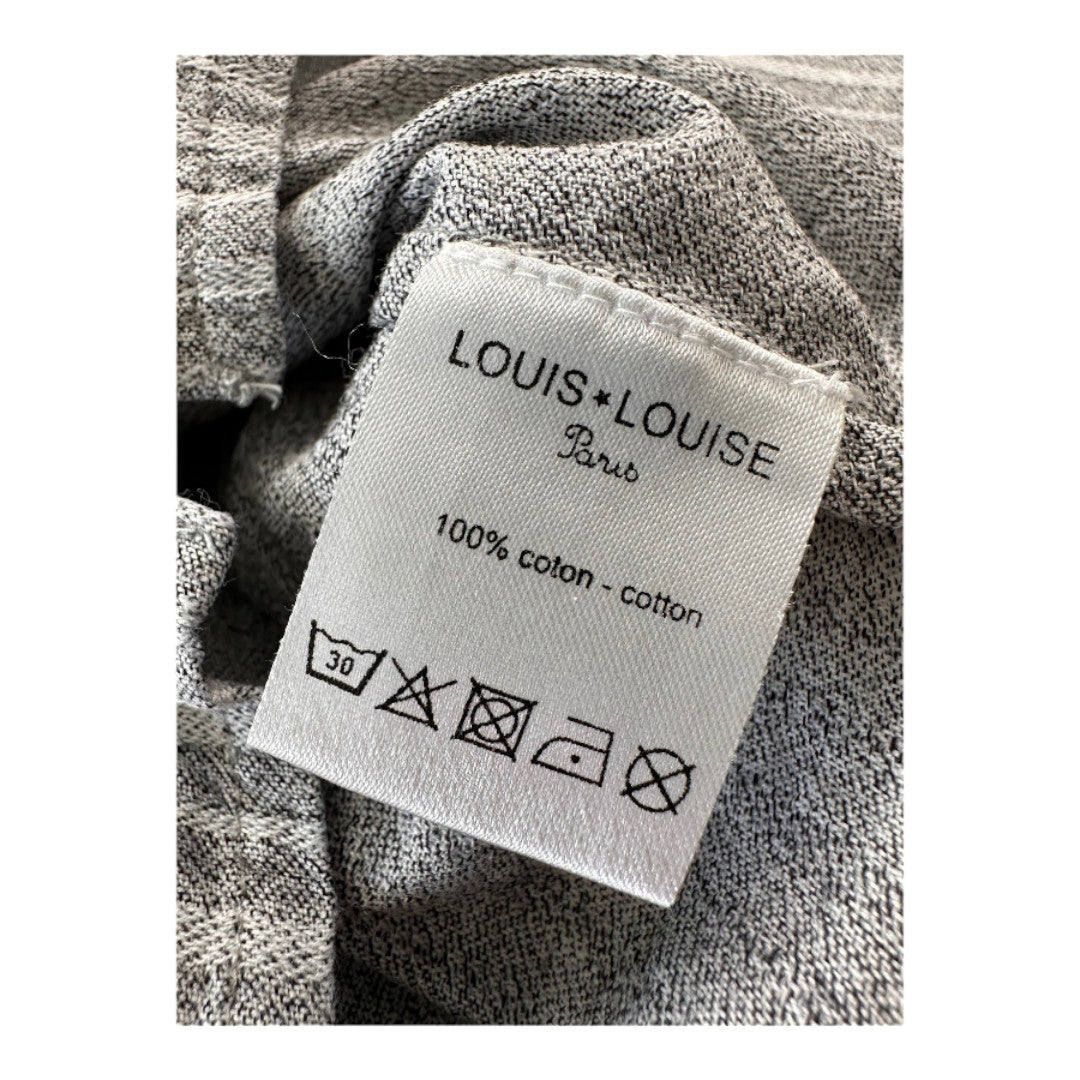 LOUIS LOUISE - Blouse grise à rayures - 6 mois