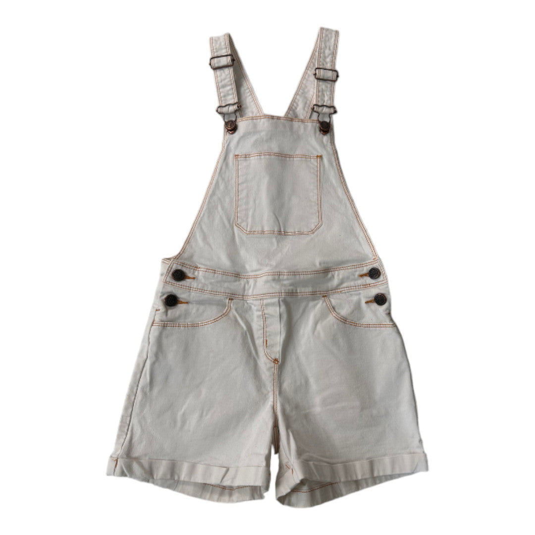 CYRILLUS - Combi-short blanche en jean - 10 ans