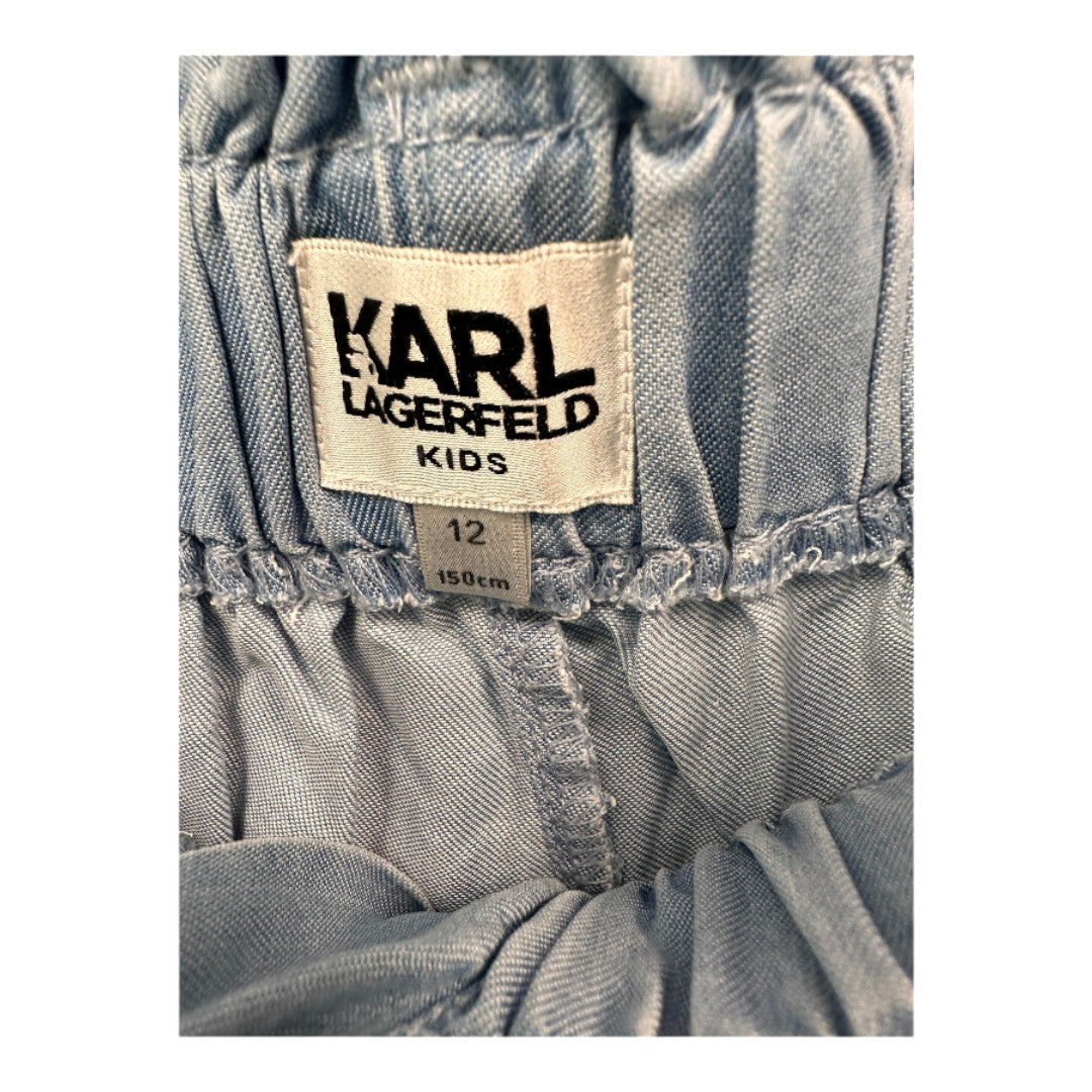 KARL LAGERFELD - Short bleu large - 12 ans