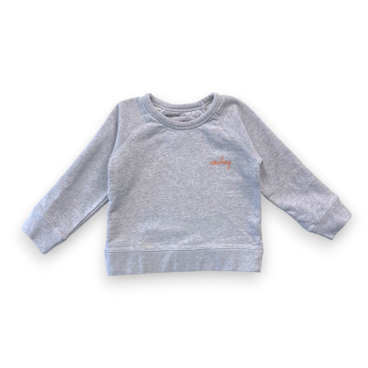 MAISON LABICHE - Sweat gris brodé "Cowboy" - 4 ans