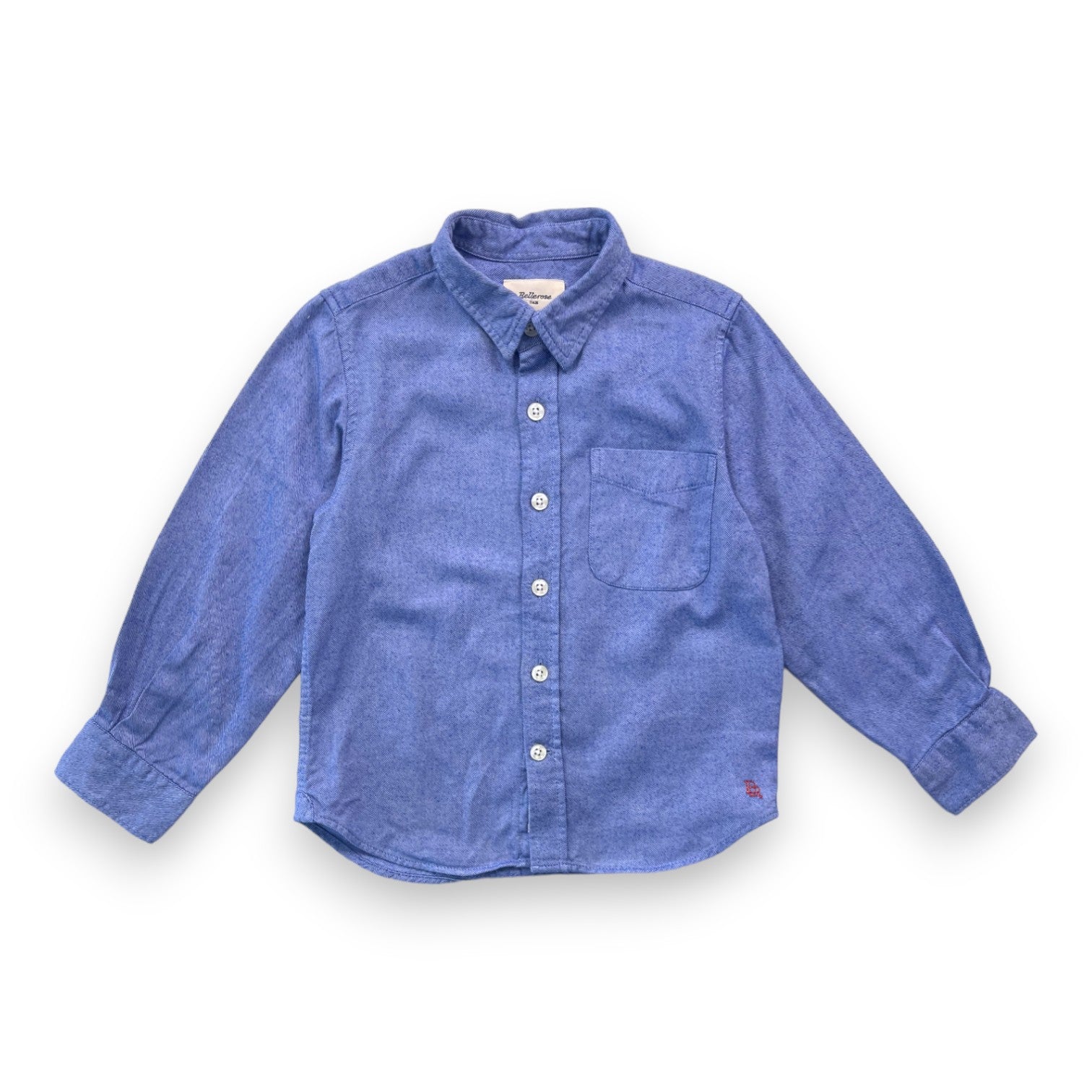 BELLEROSE - Chemise bleue boutonnée - 4 ans