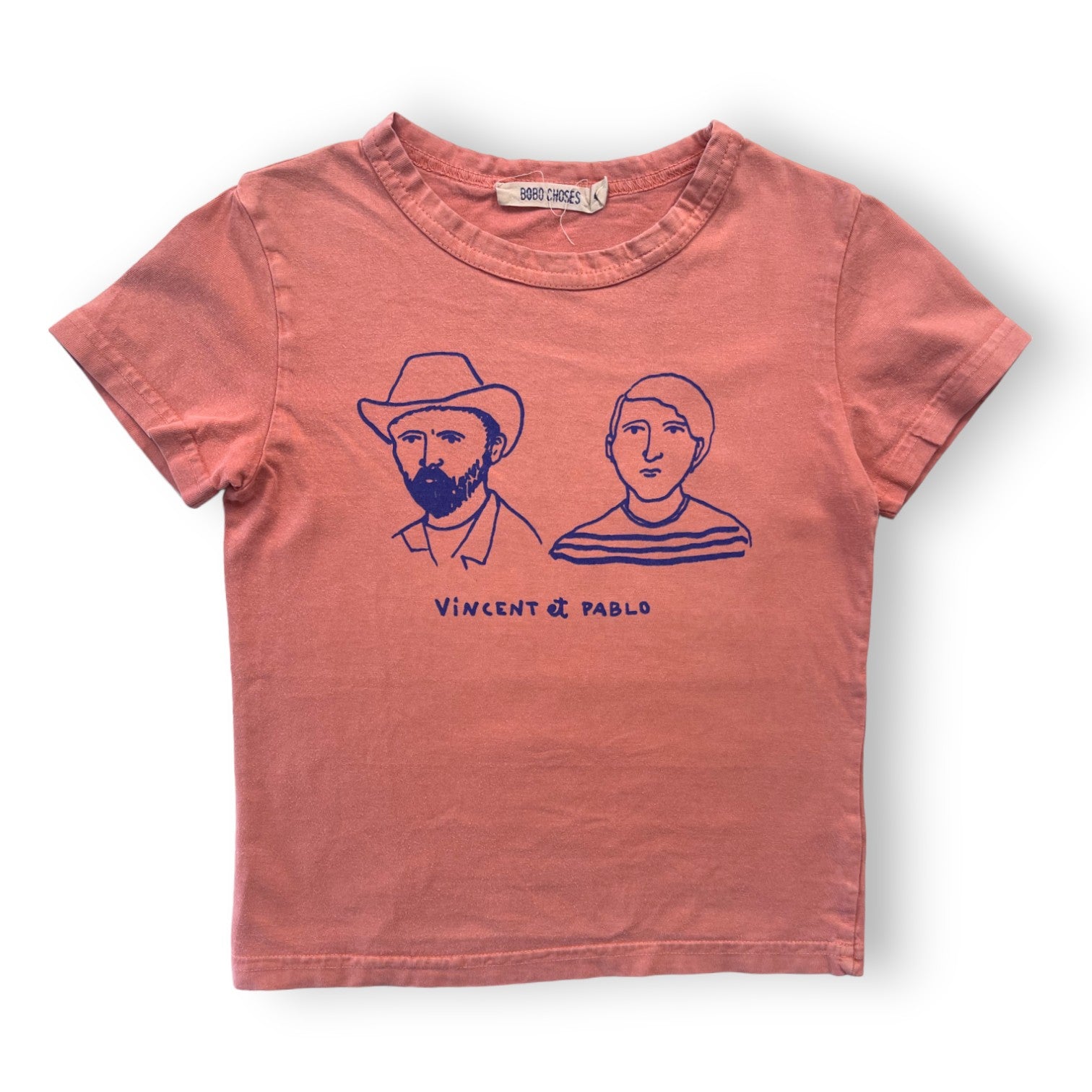 BOBO CHOSES - T shirt rose "Vincent et Pablo" - 4/5 ans