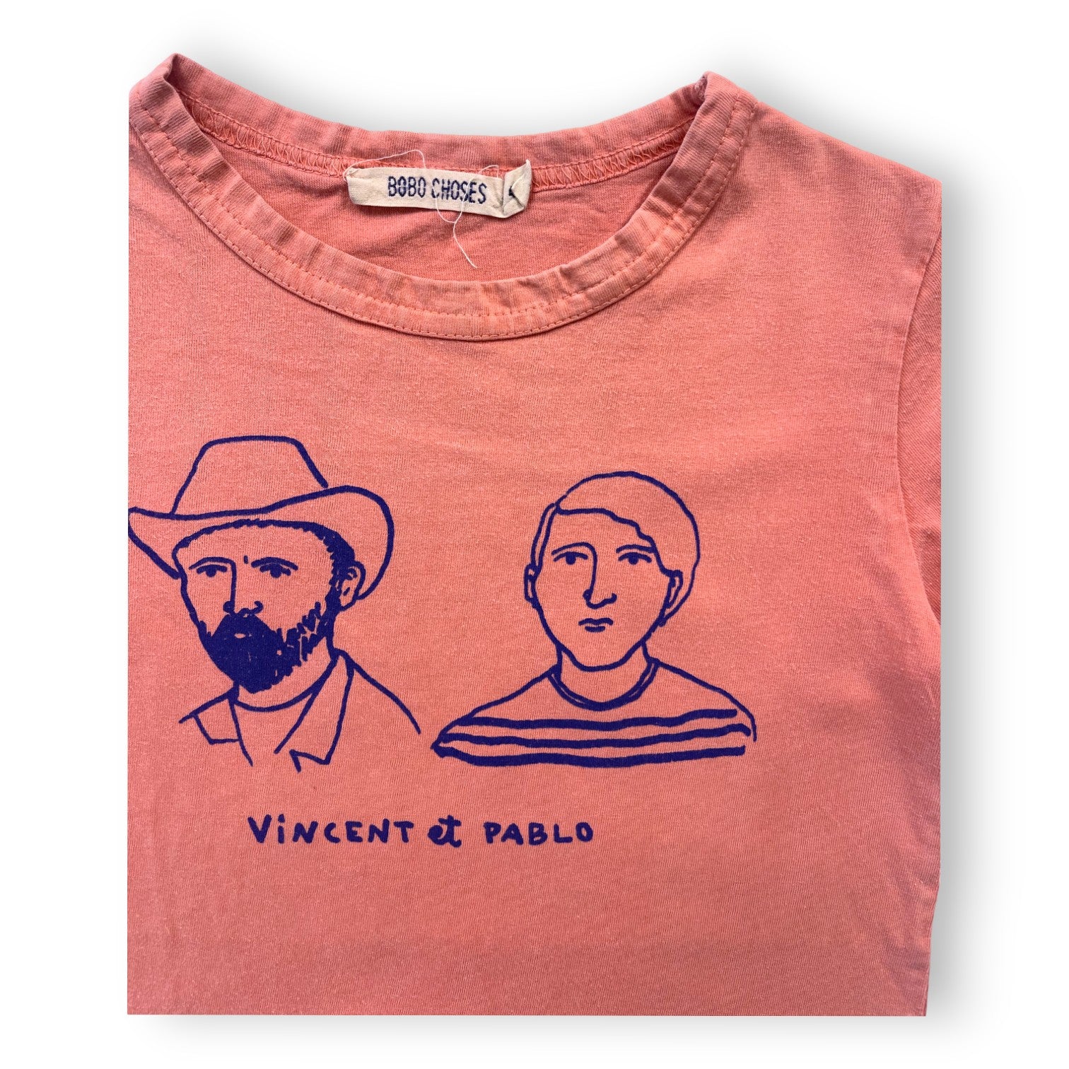 BOBO CHOSES - T shirt rose "Vincent et Pablo" - 4/5 ans