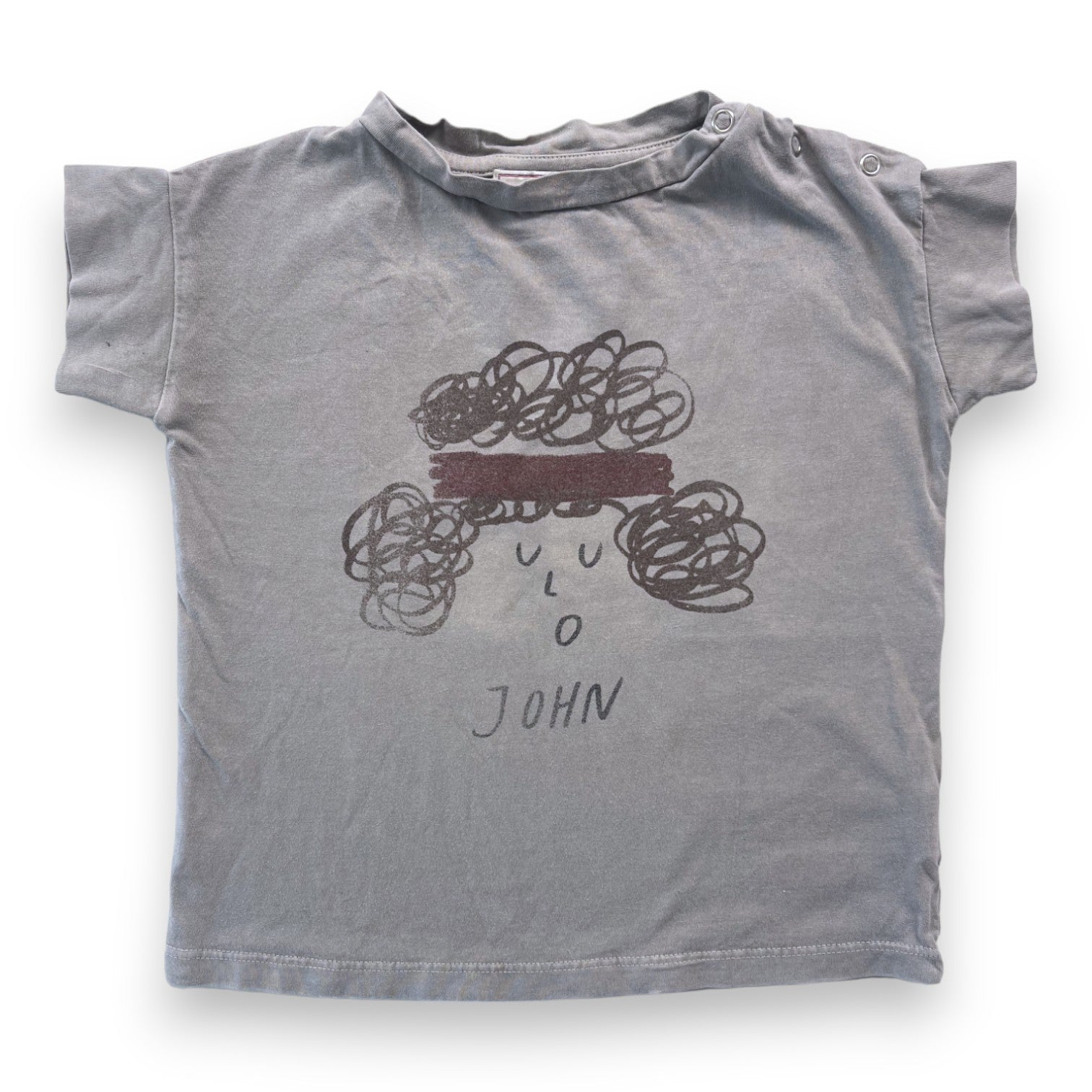 BOBO CHOSES - T shirt gris à motif - 18/24 mois