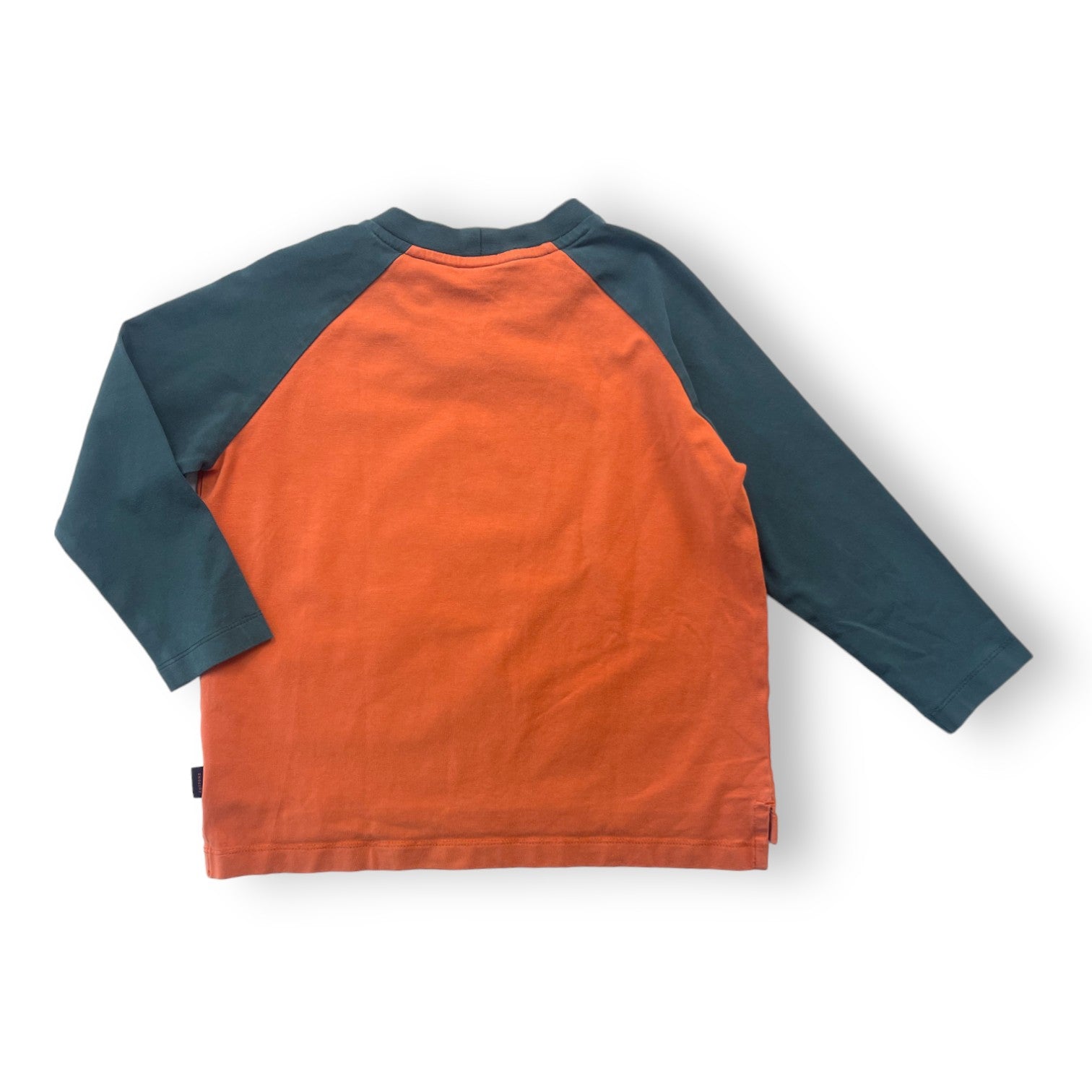 TINY COTTONS - T shirt manches longues orange et vert - 4 ans