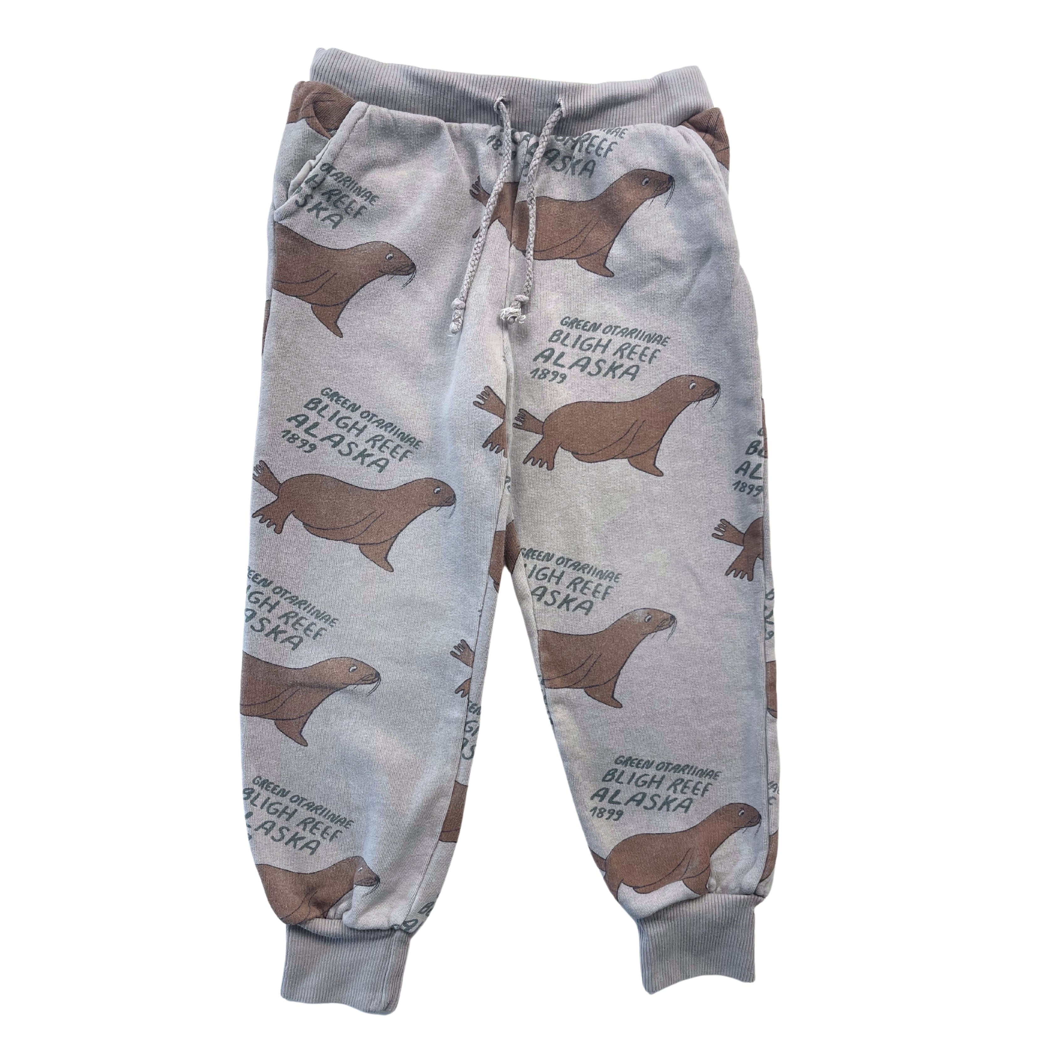 BOBO CHOSES - Jogging gris à motifs - 4/5 ans