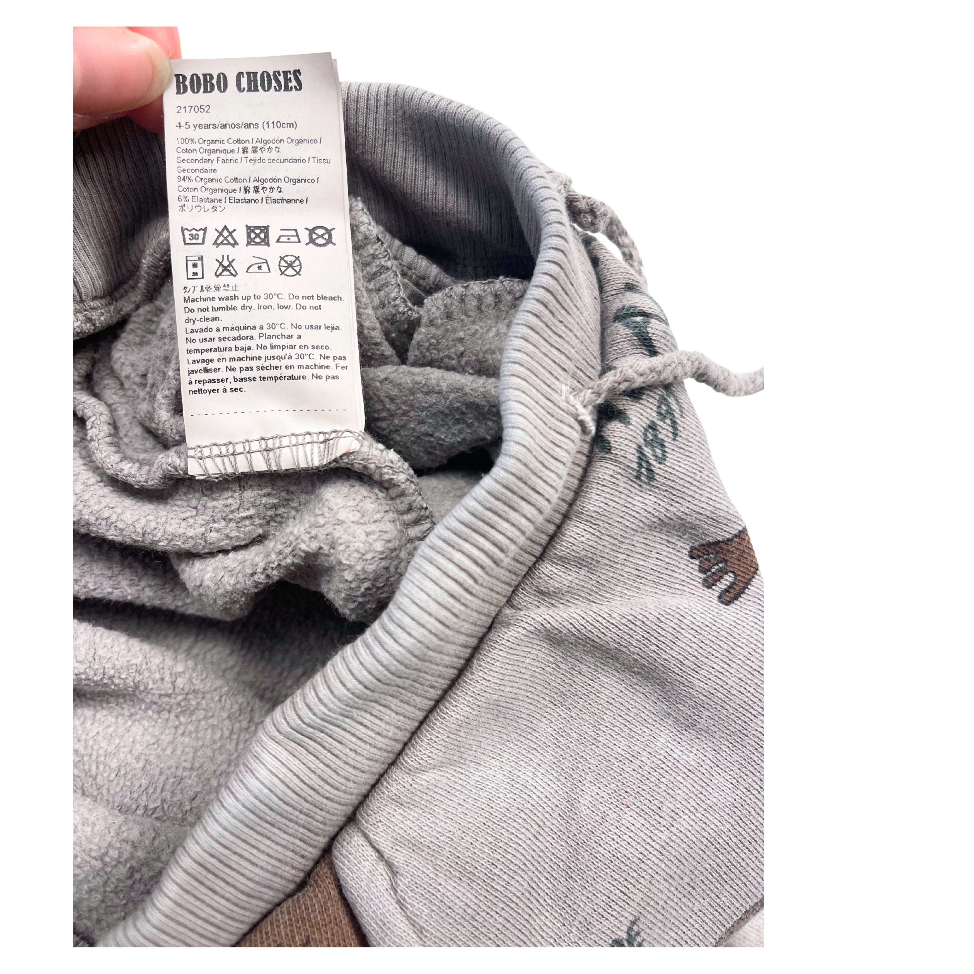 BOBO CHOSES - Jogging gris à motifs - 4/5 ans