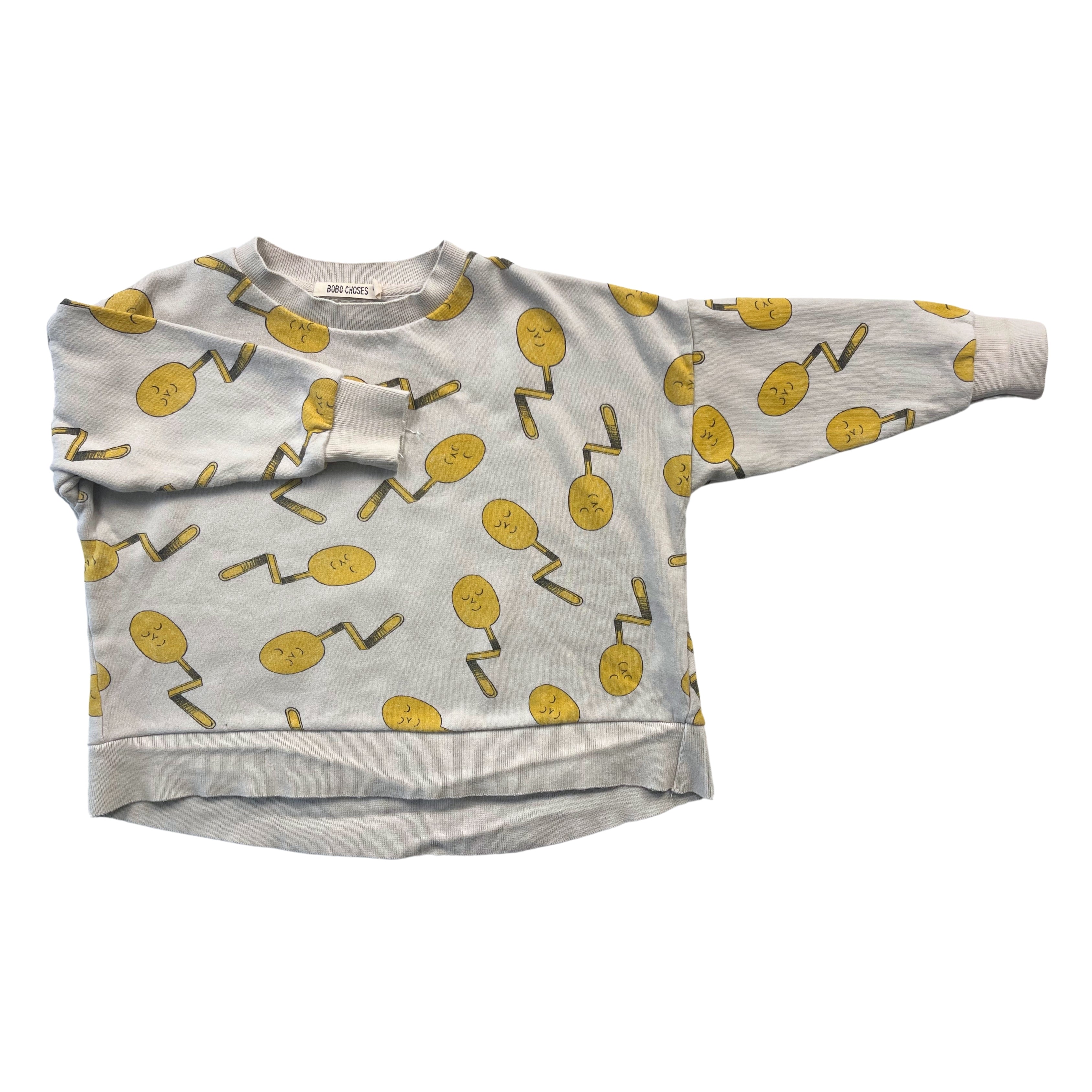 BOBO CHOSES - Sweat crème à motifs - 4/5 ans