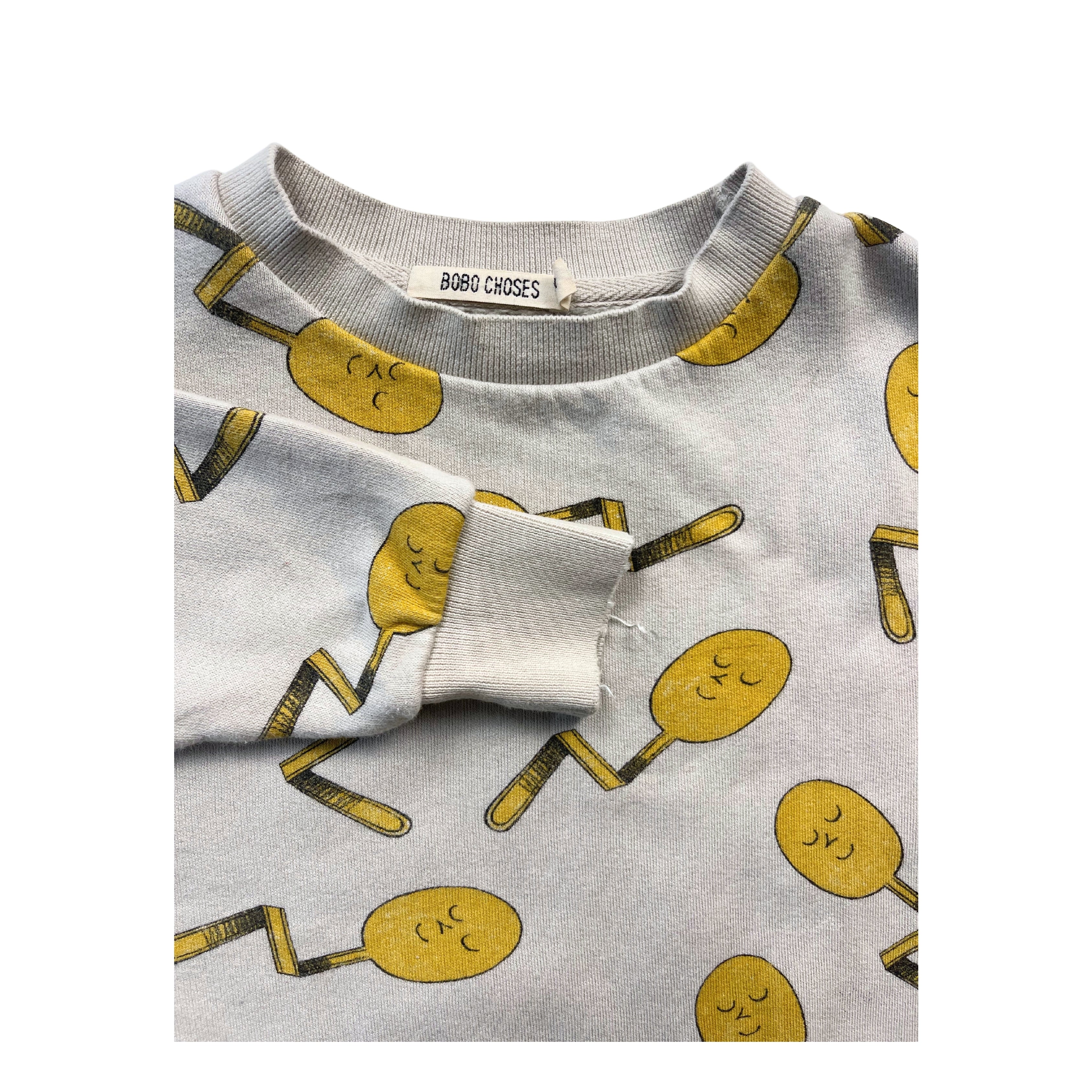 BOBO CHOSES - Sweat crème à motifs - 4/5 ans