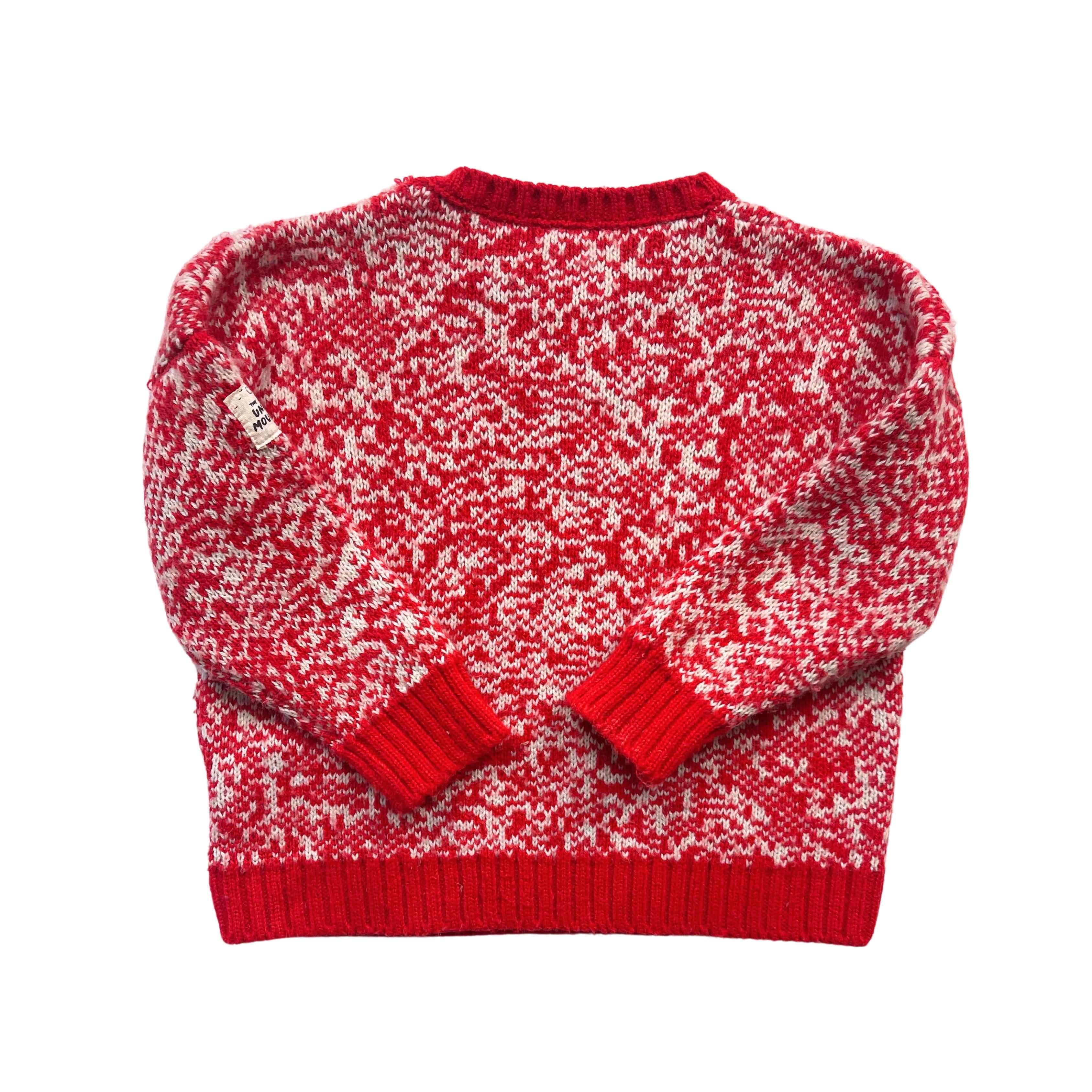 BOBO CHOSES - Pull rouge et blanc - 4/5 ans