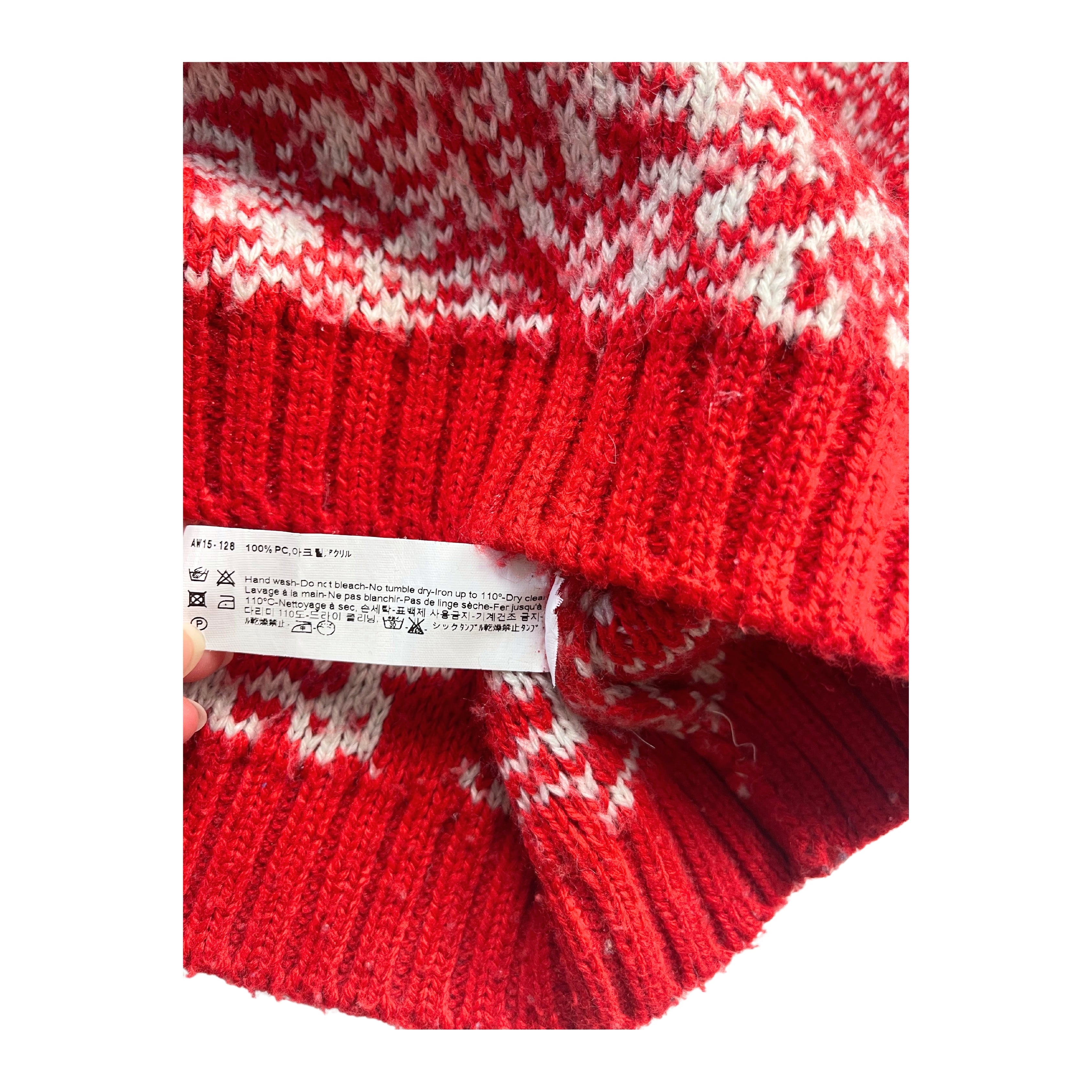 BOBO CHOSES - Pull rouge et blanc - 4/5 ans