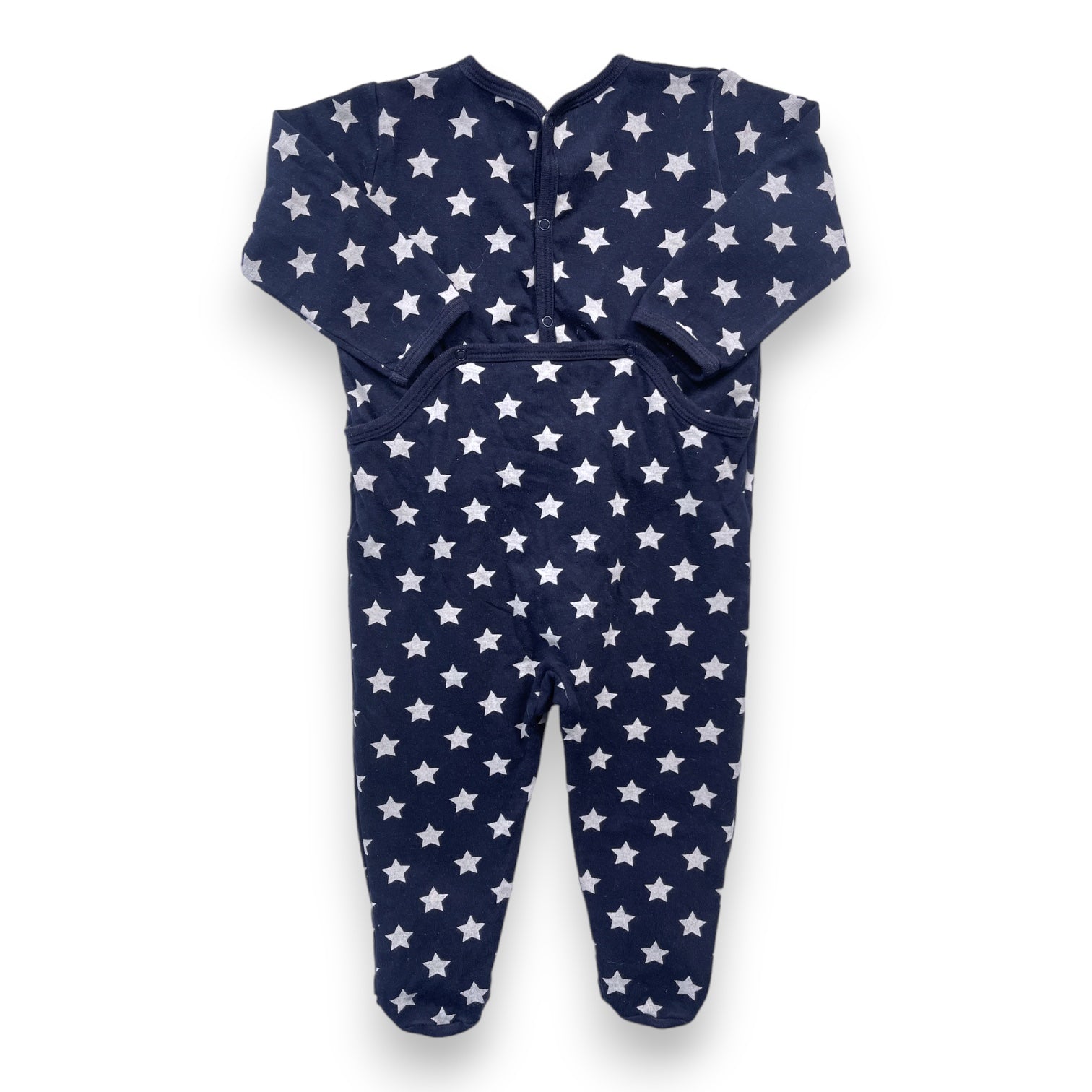 PETIT BATEAU - Pyjama bleu marine à étoiles - 18 mois