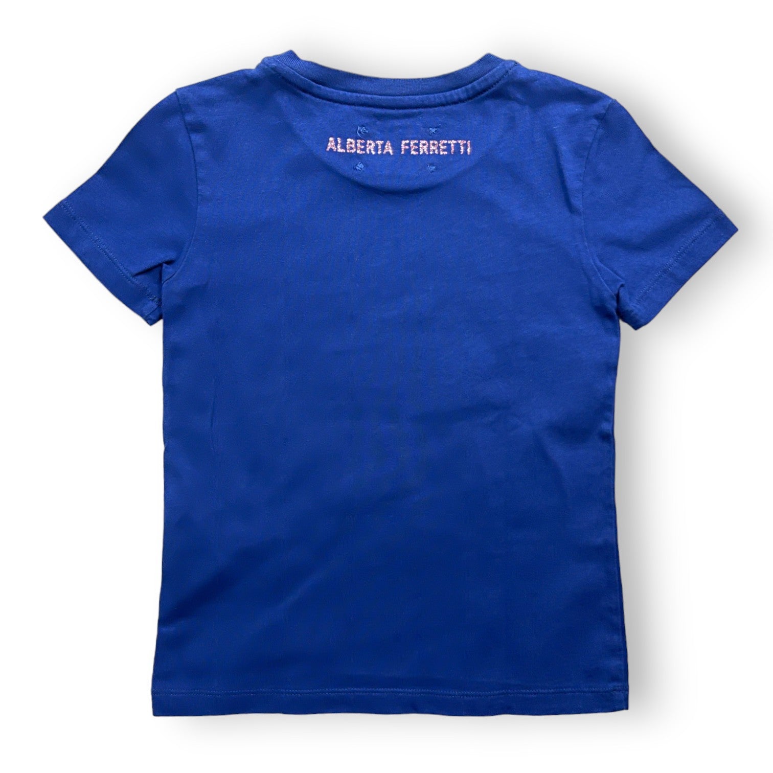 ALBERTA FERRETTI - T shirt bleu à inscriptions - 4 ans