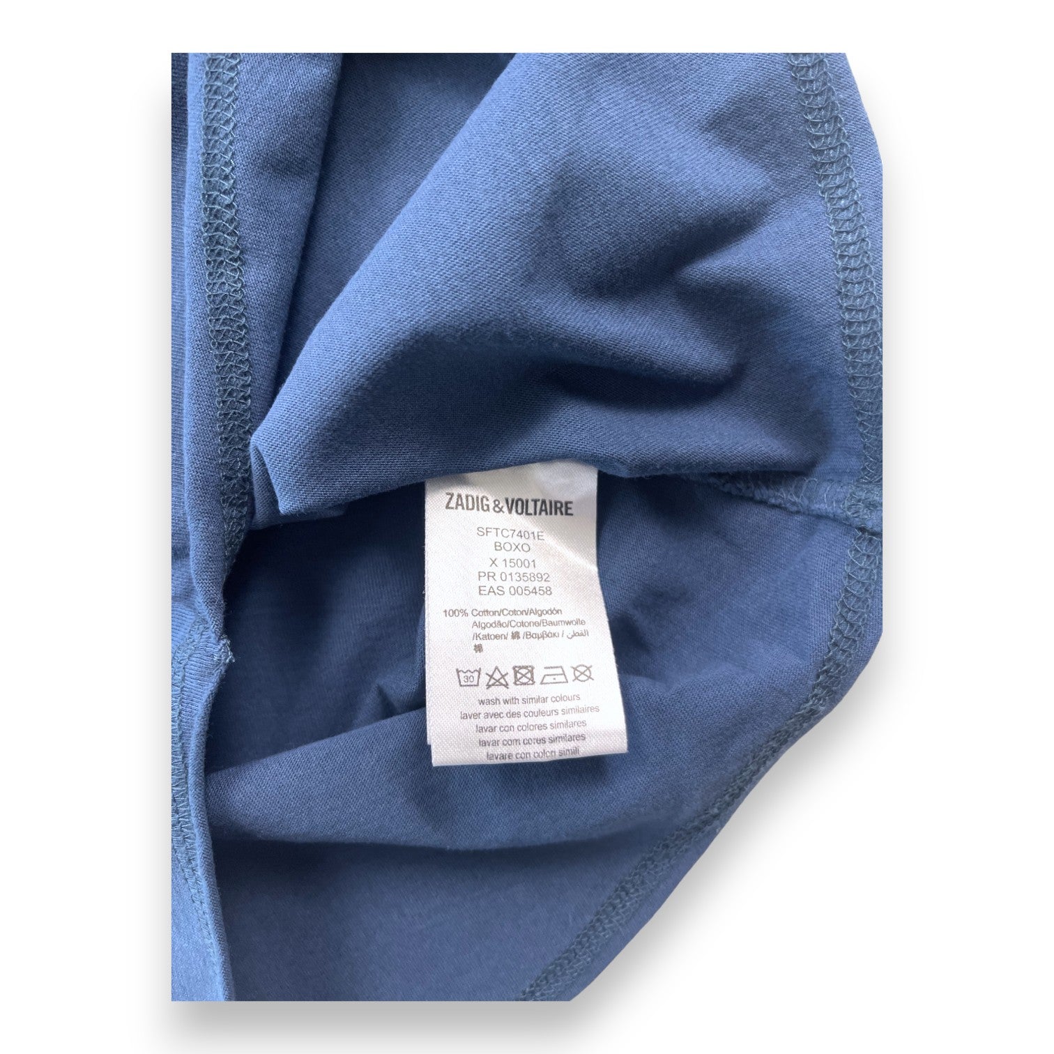 ZADIG & VOLTAIRE - T shirt bleu "Chérie" - 6 ans