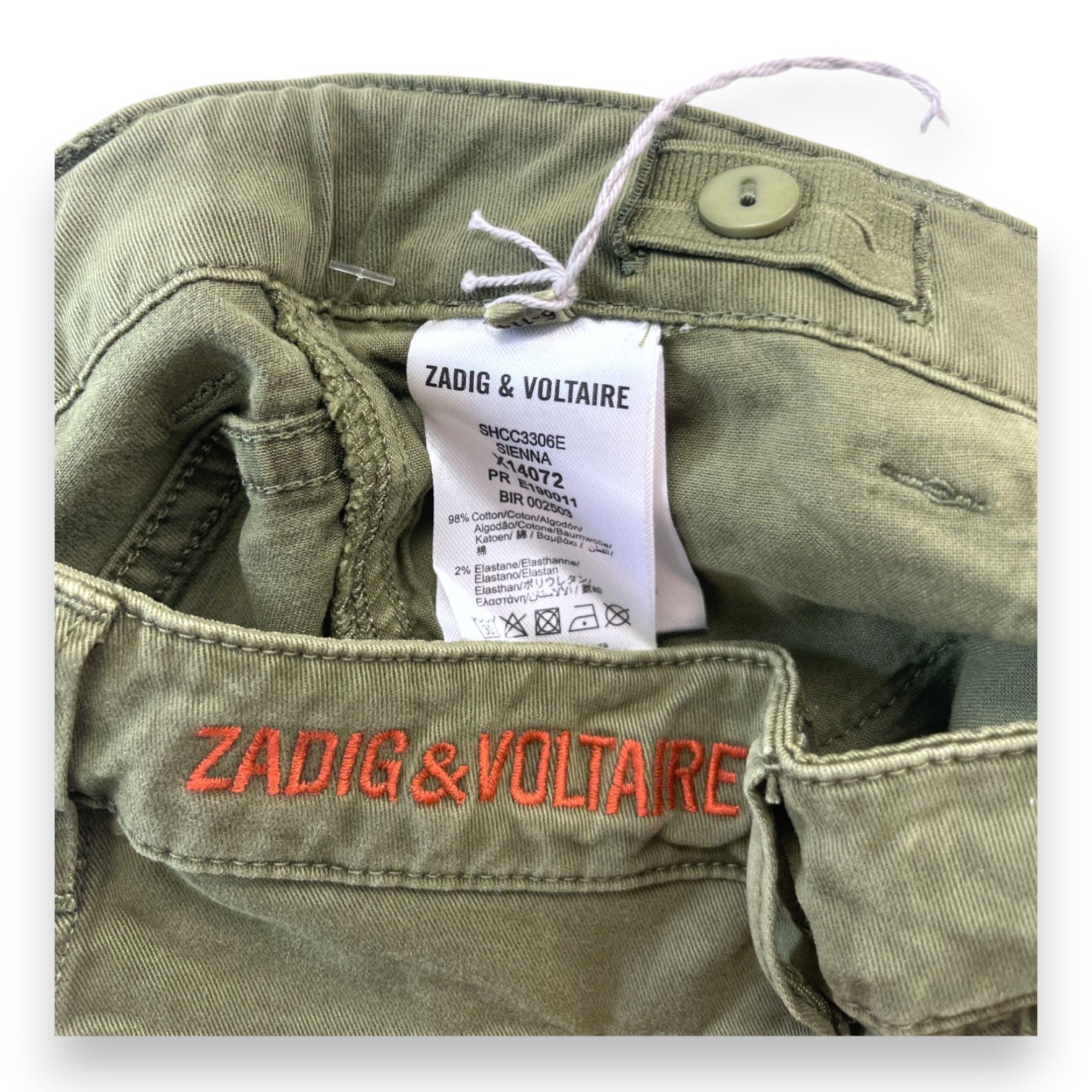 ZADIG & VOLTAIRE - Short kaki (neuf) - 6 ans