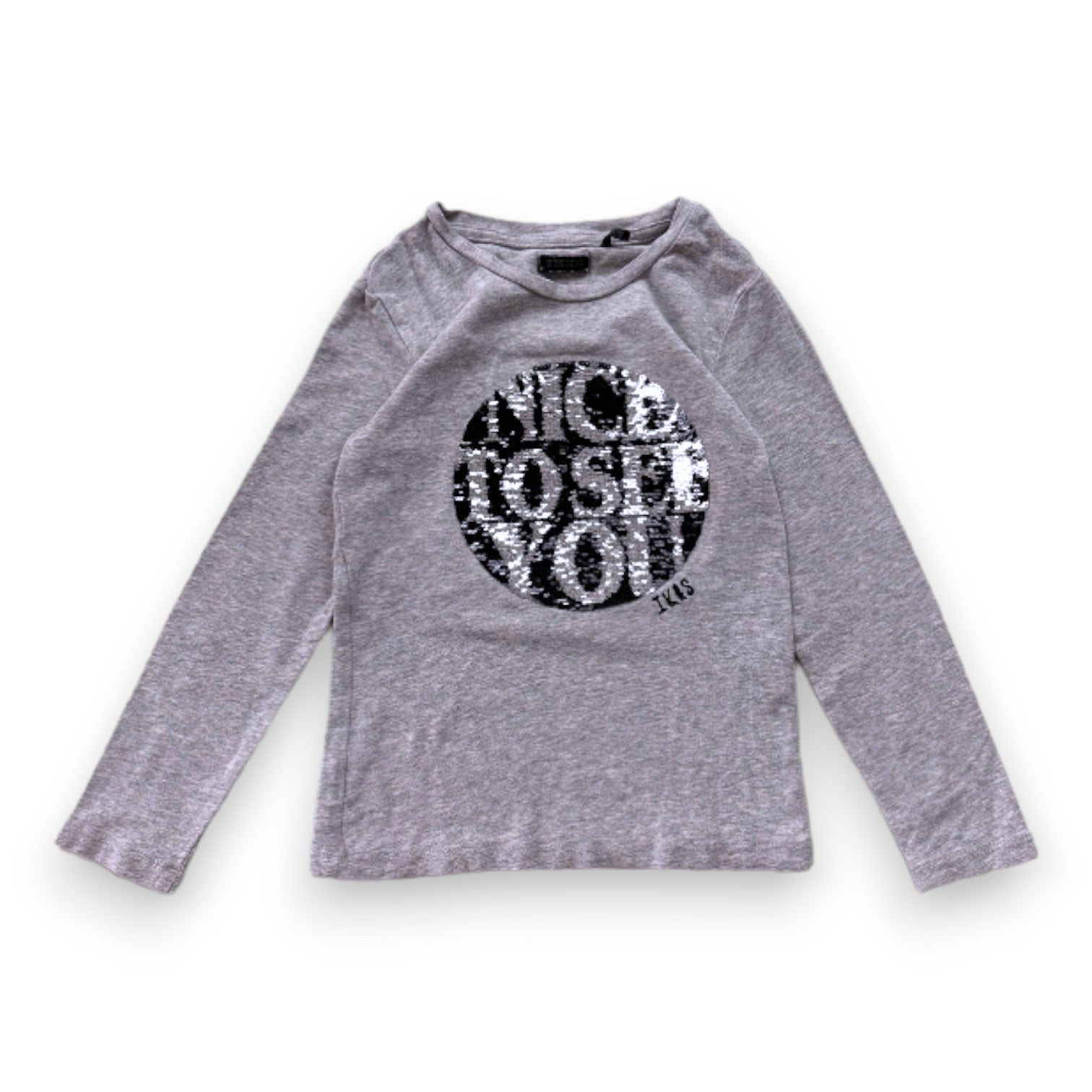 IKKS - T-shirt à manches longues gris avec sequins - 5 ans