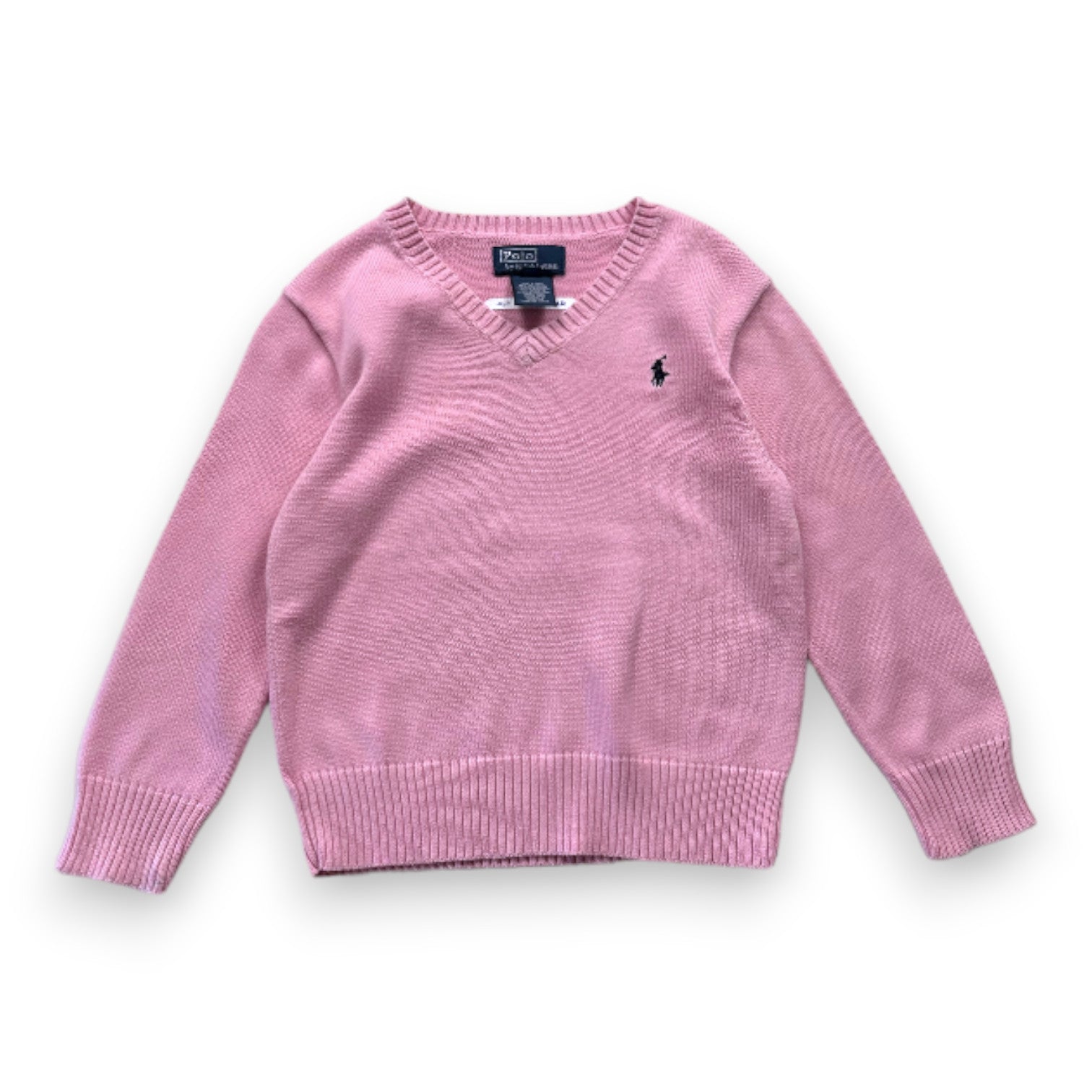 RALPH LAUREN - Pull rose col v - 4 ans