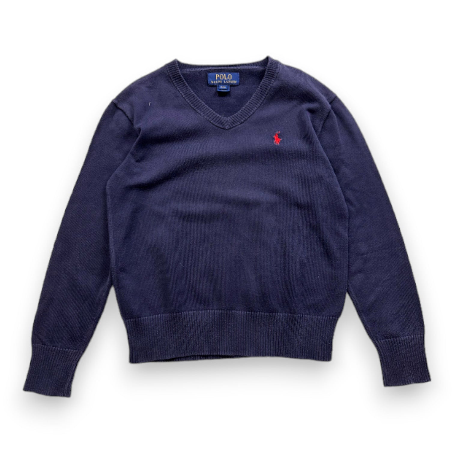 RALPH LAUREN - Pull bleu marine - 8 ans