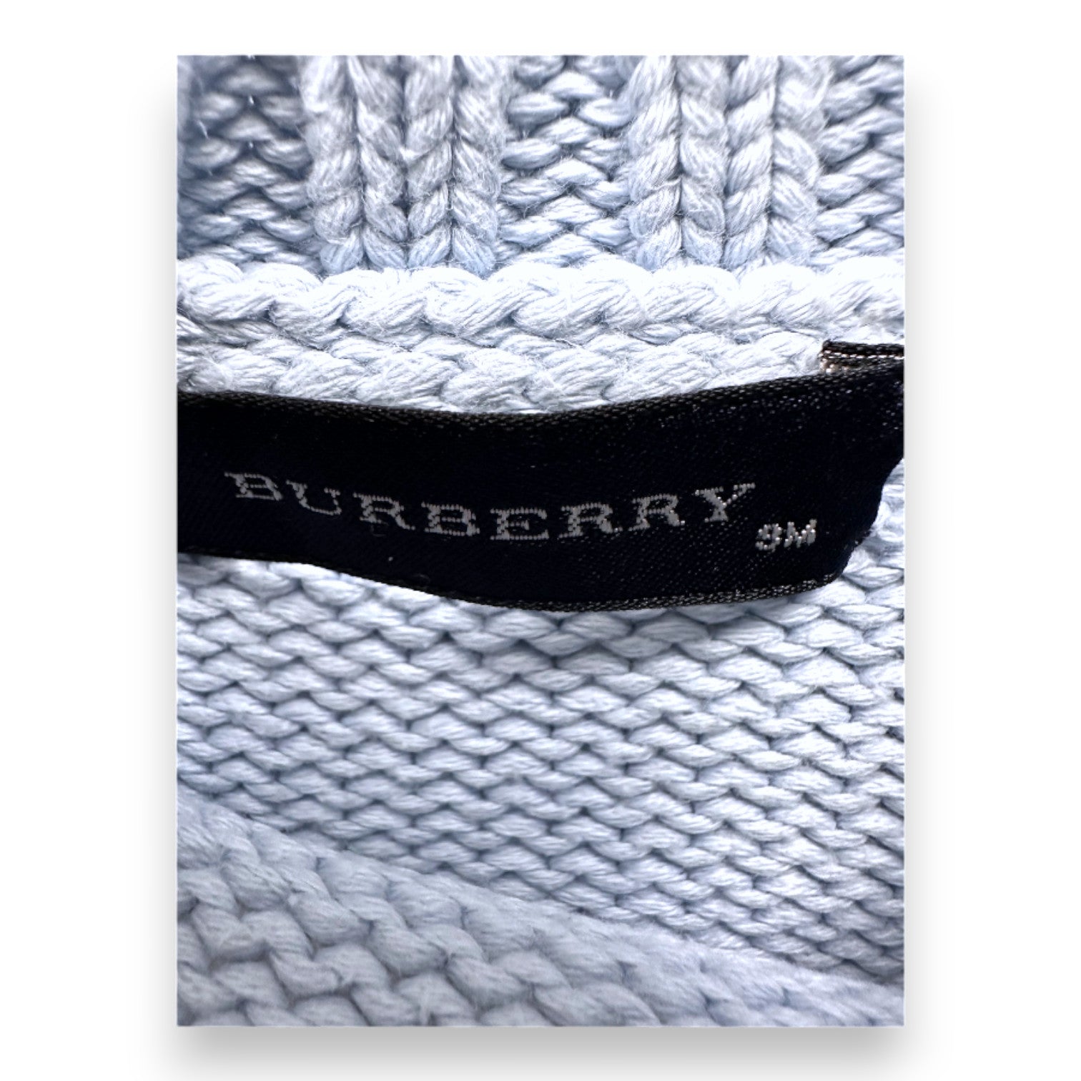 BURBERRY - Pull bleu ciel - 9 mois