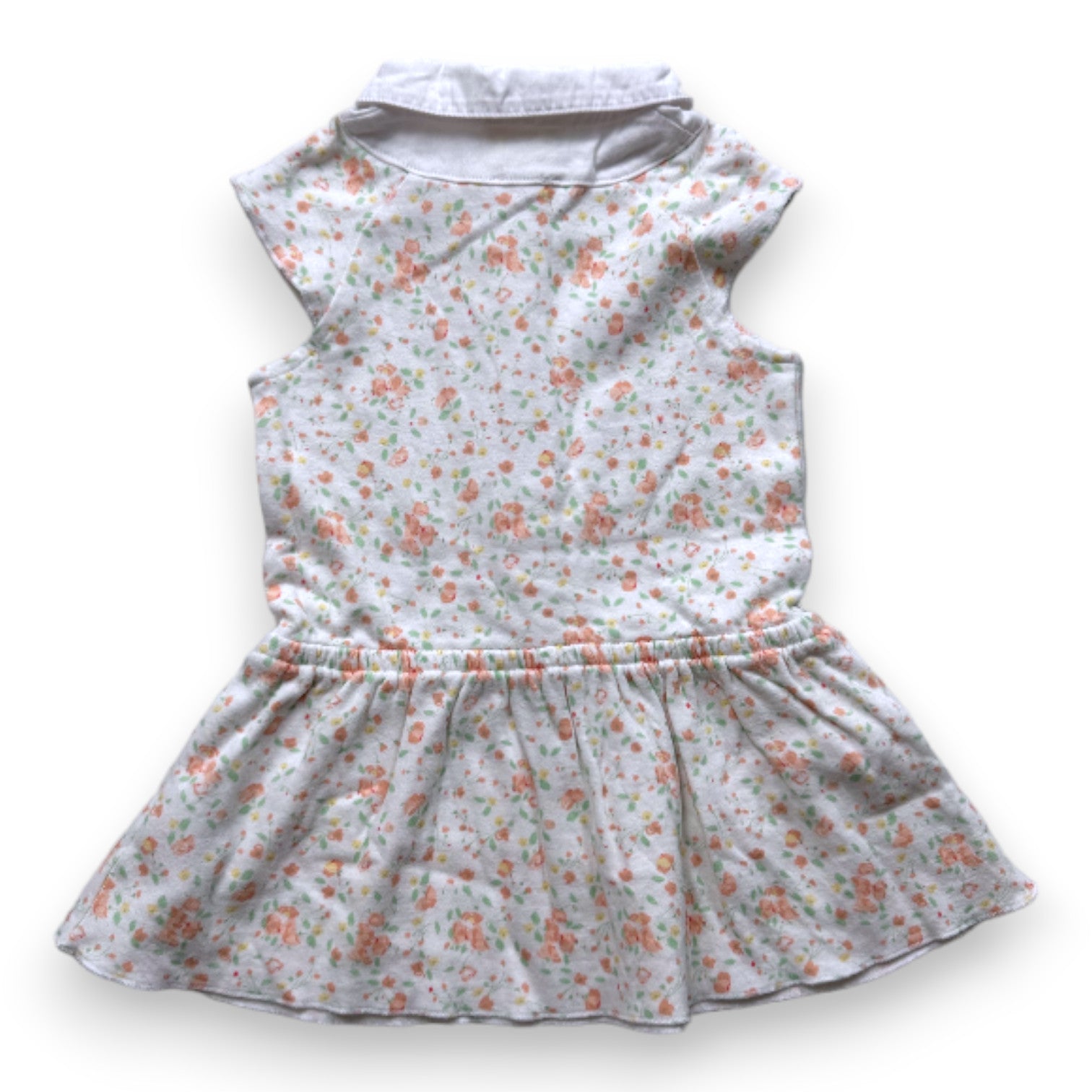 CARREMENT BEAU - Robe blanche à fleurs - 9 mois