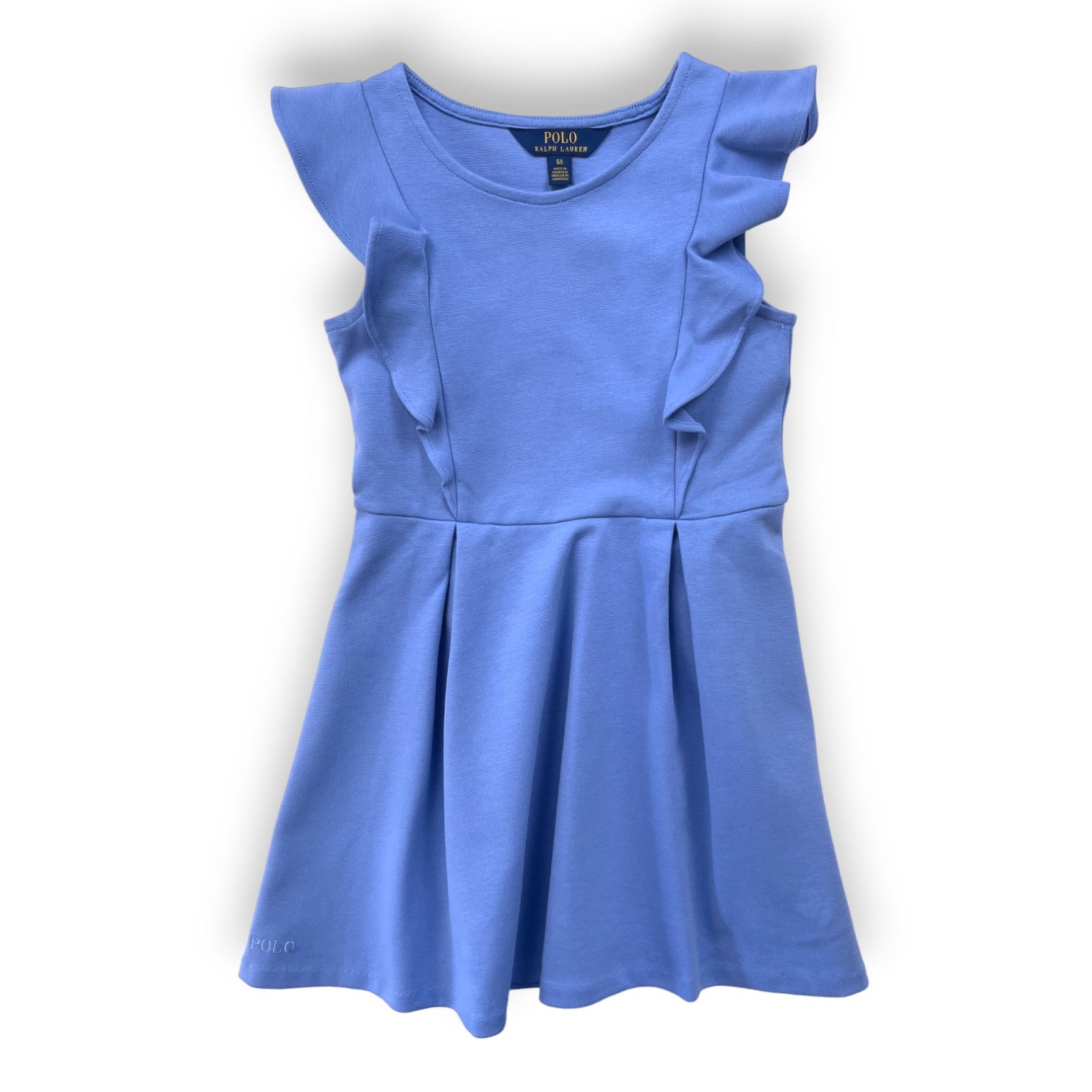 RALPH LAUREN - Robe bleue évasée - 6 ans