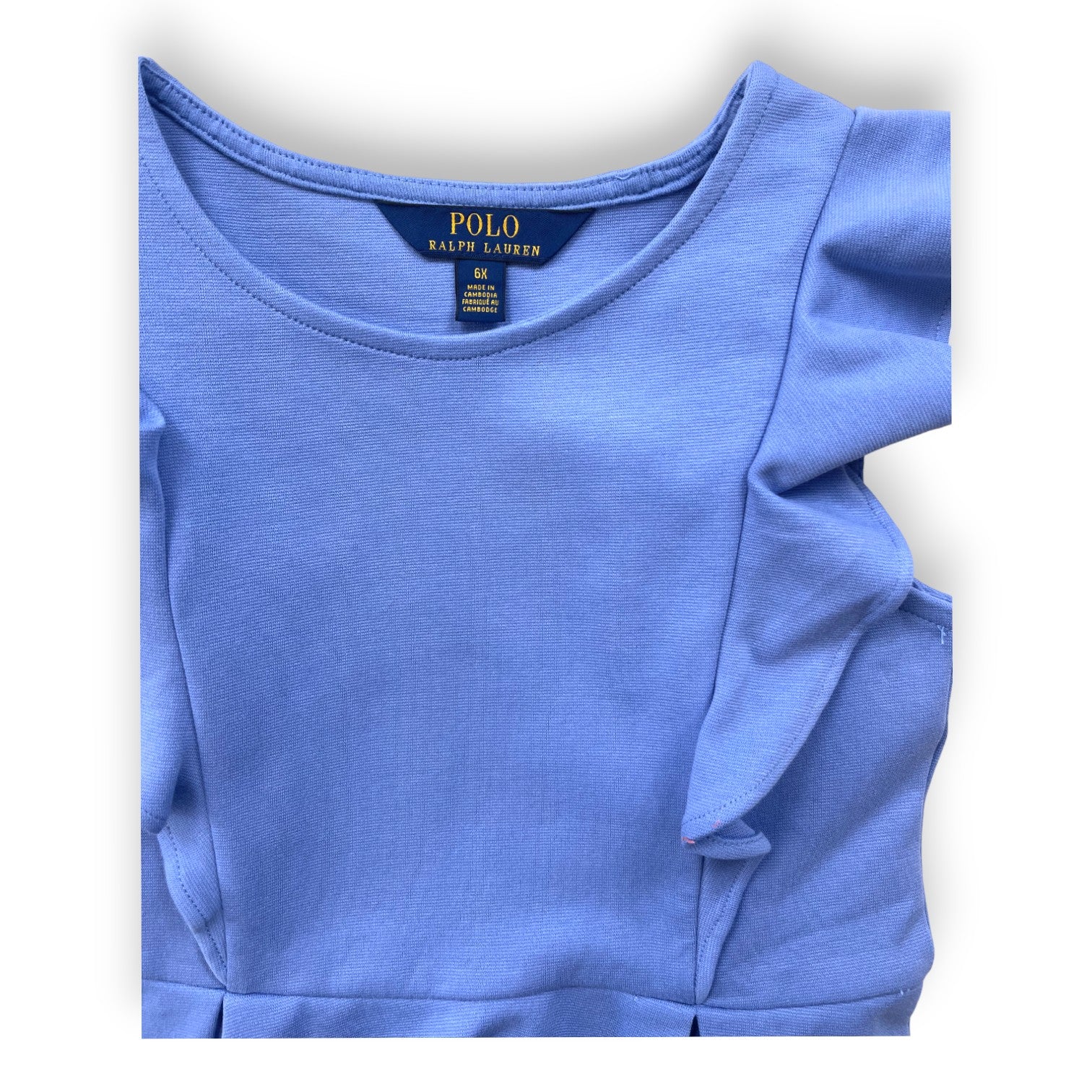 RALPH LAUREN - Robe bleue évasée - 6 ans