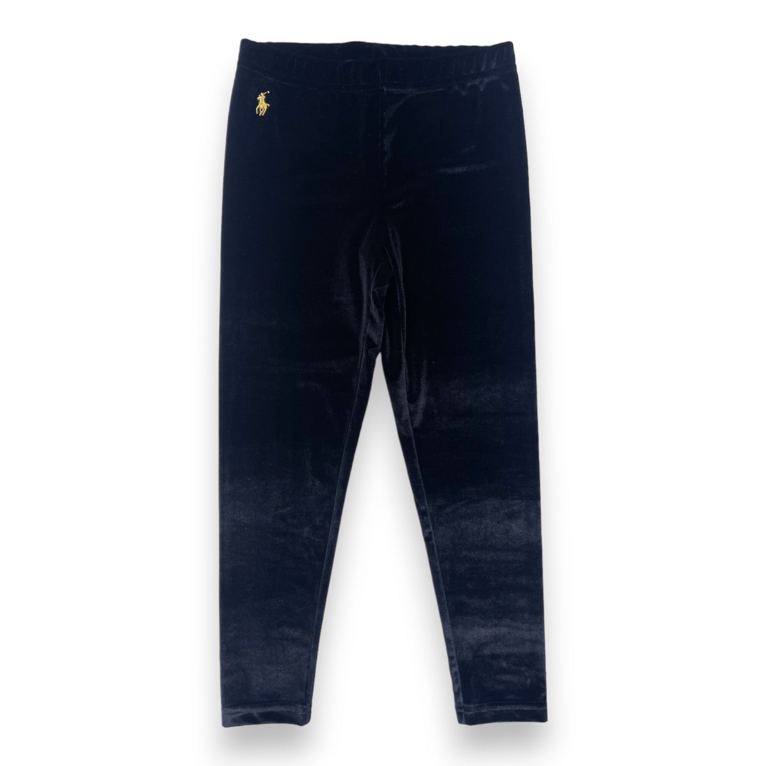 RALPH LAUREN - Legging en velours noir - 7 ans