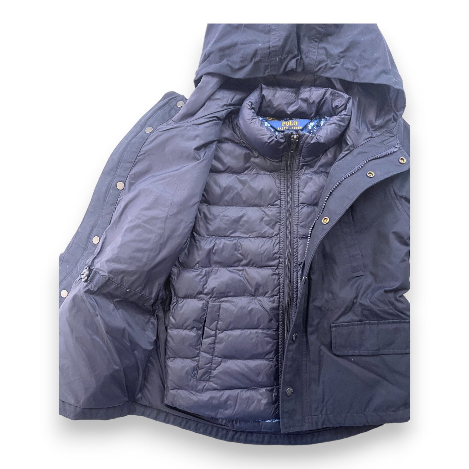 RALPH LAUREN - Parka 2 en 1 doudoune bleu marine - 6 ans