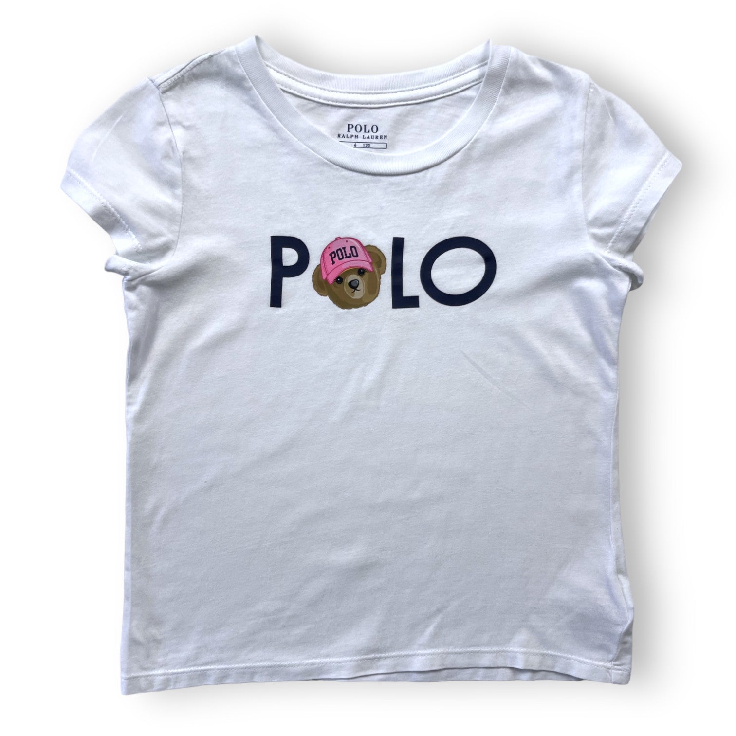 RALPH LAUREN - T shirt blanc "Polo" - 6 ans