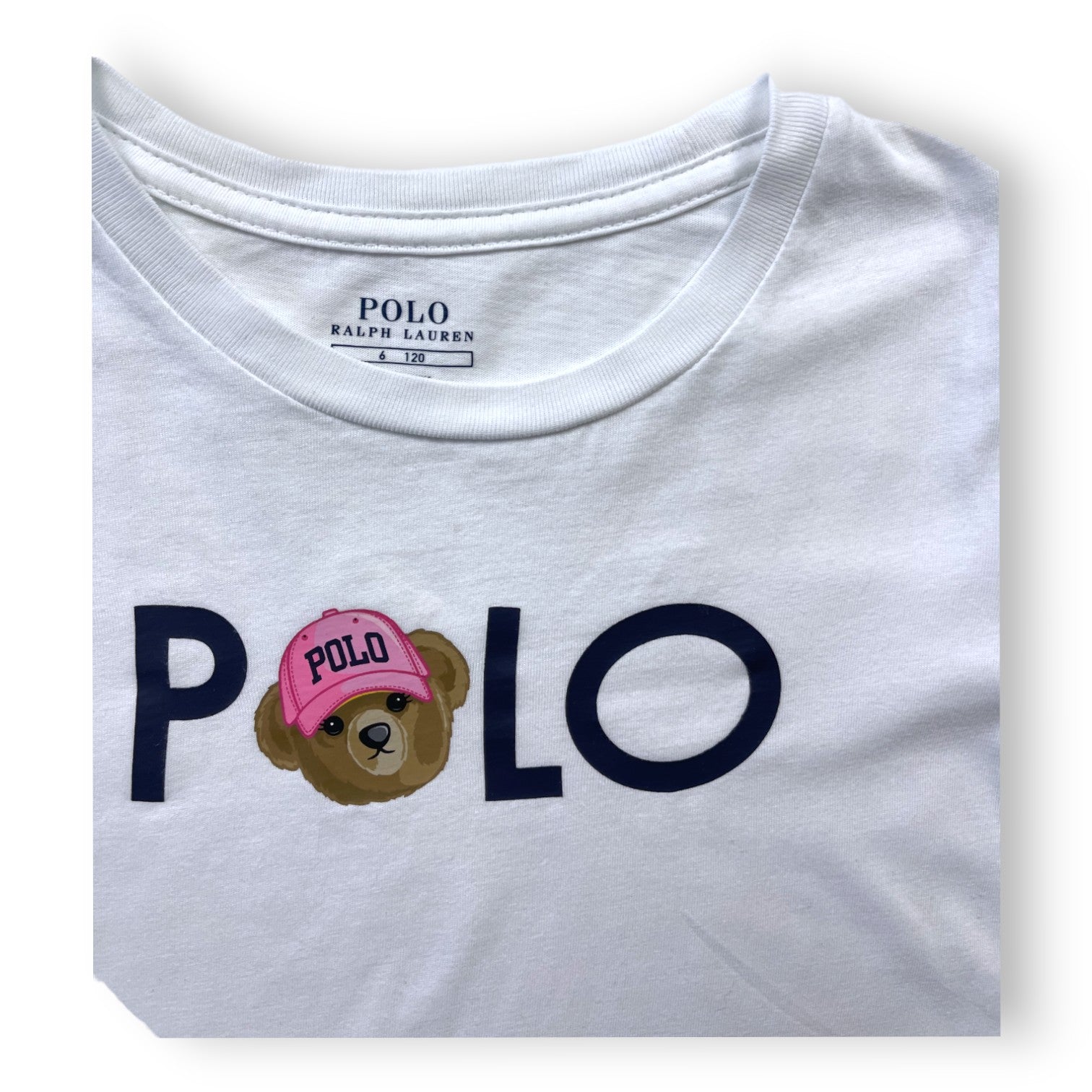 RALPH LAUREN - T shirt blanc "Polo" - 6 ans