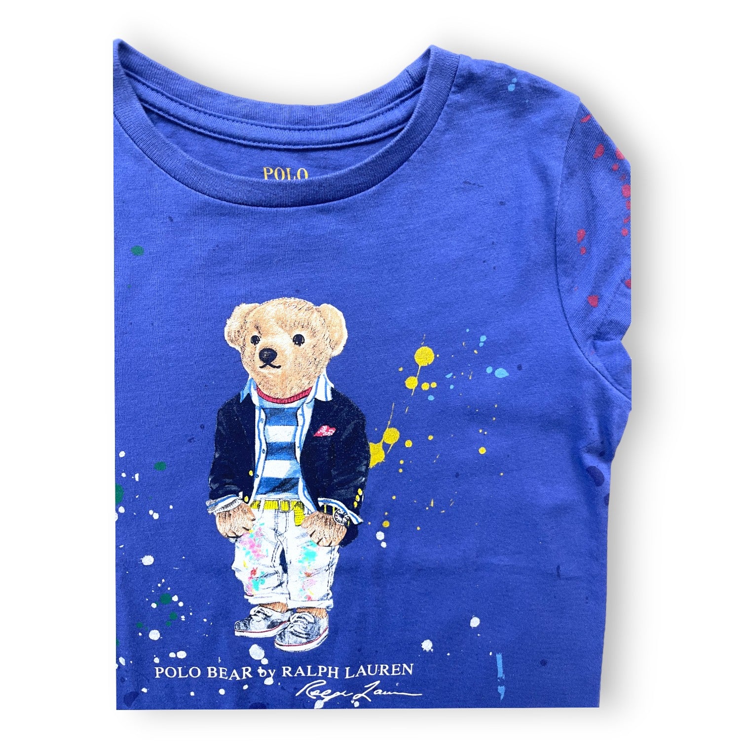 RALPH LAUREN - T shirt bleu polo bear - 6 ans