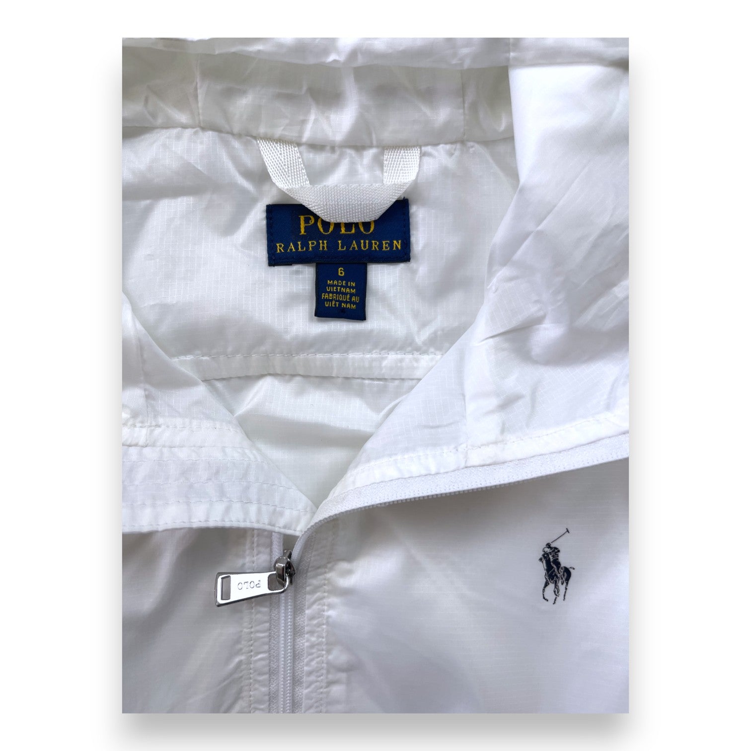 RALPH LAUREN - Veste de pluie blanche légère - 6 ans