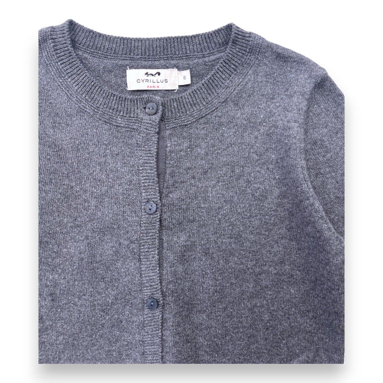 CYRILLUS - Cardigan gris - 6 ans