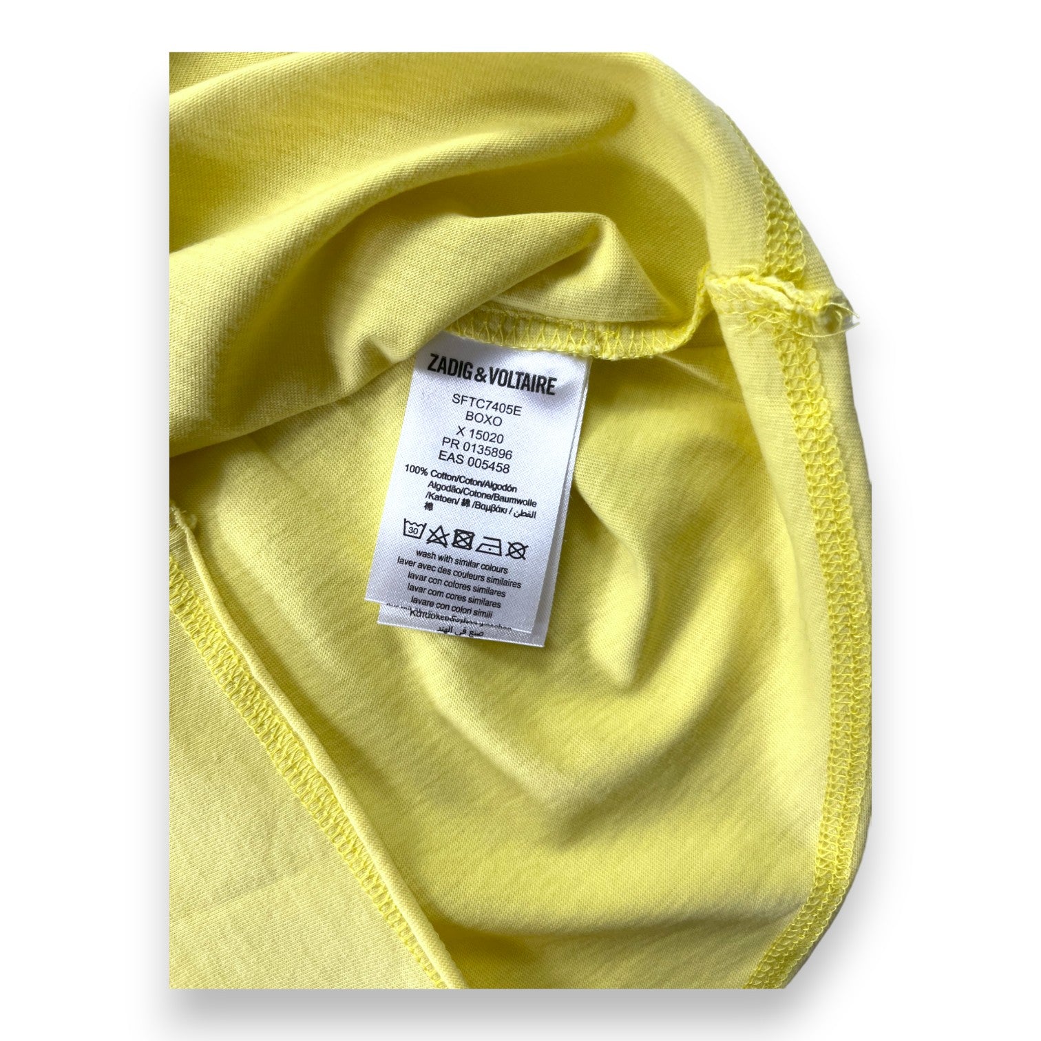 ZADIG & VOLTAIRE - T shirt jaune à inscription - 6 ans