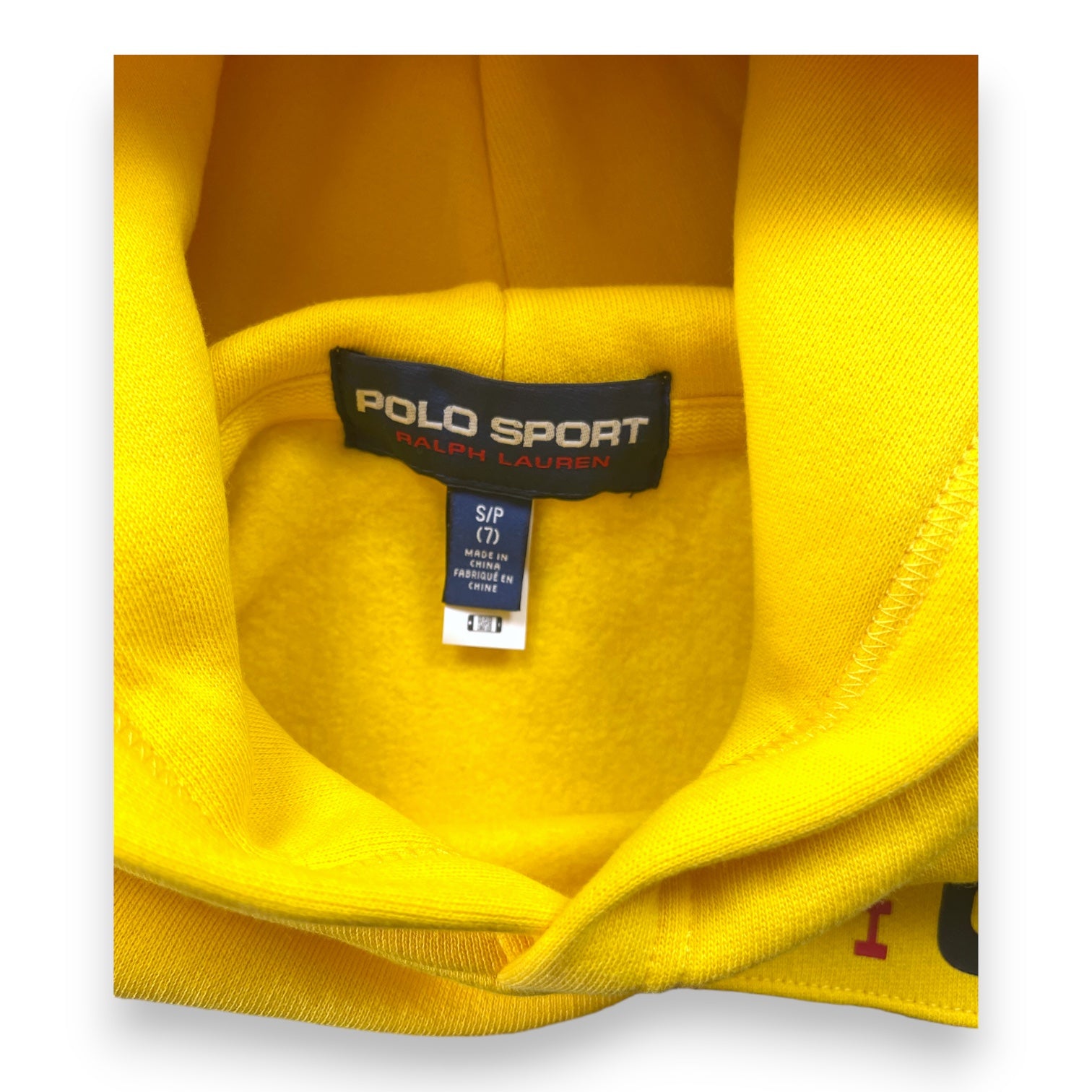 RALPH LAUREN - Sweat polo sport noir et jaune - 7 ans